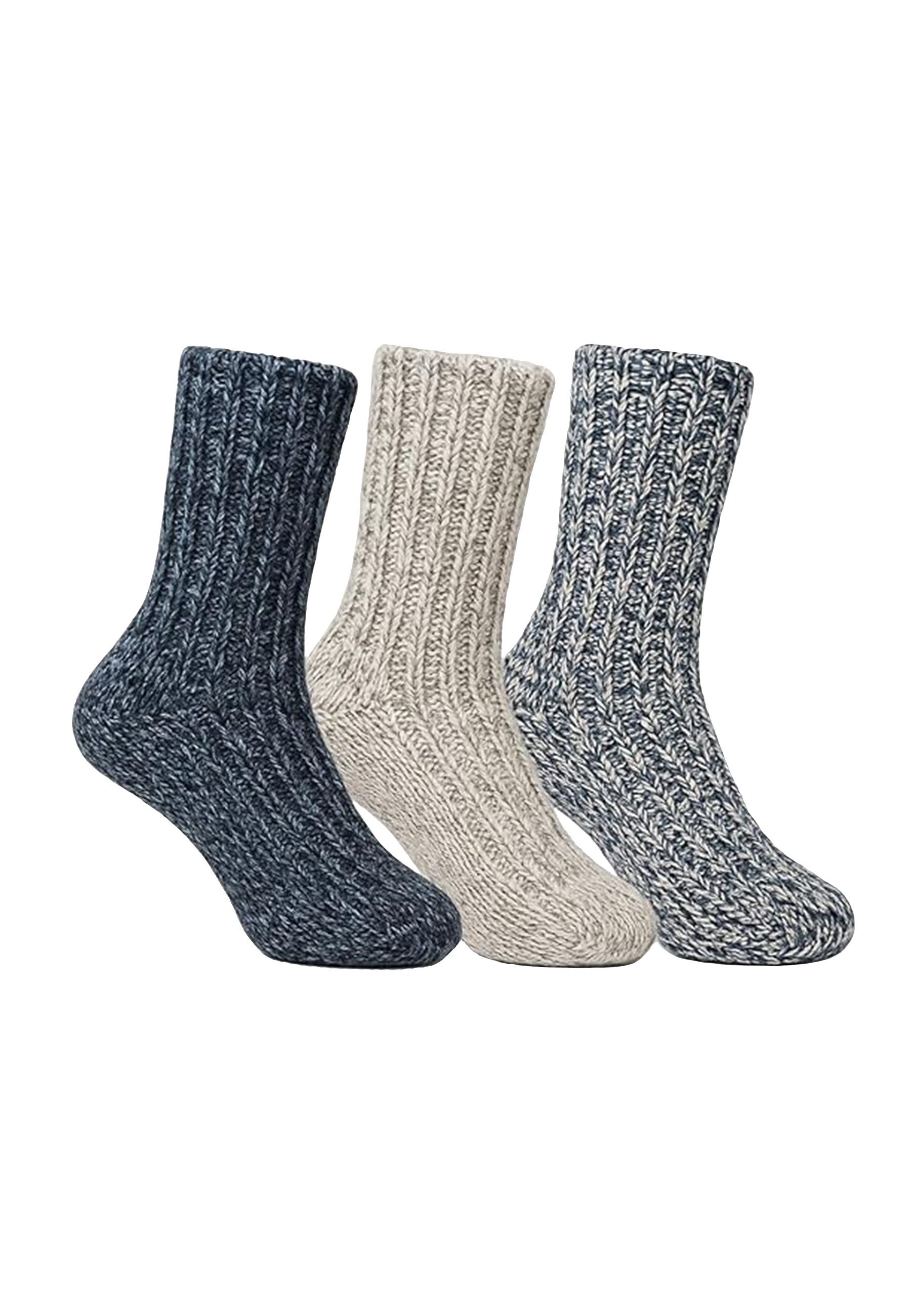 Socken Norweger Socken Jungen 3er Pack warme Wollsocken in 6 Größen