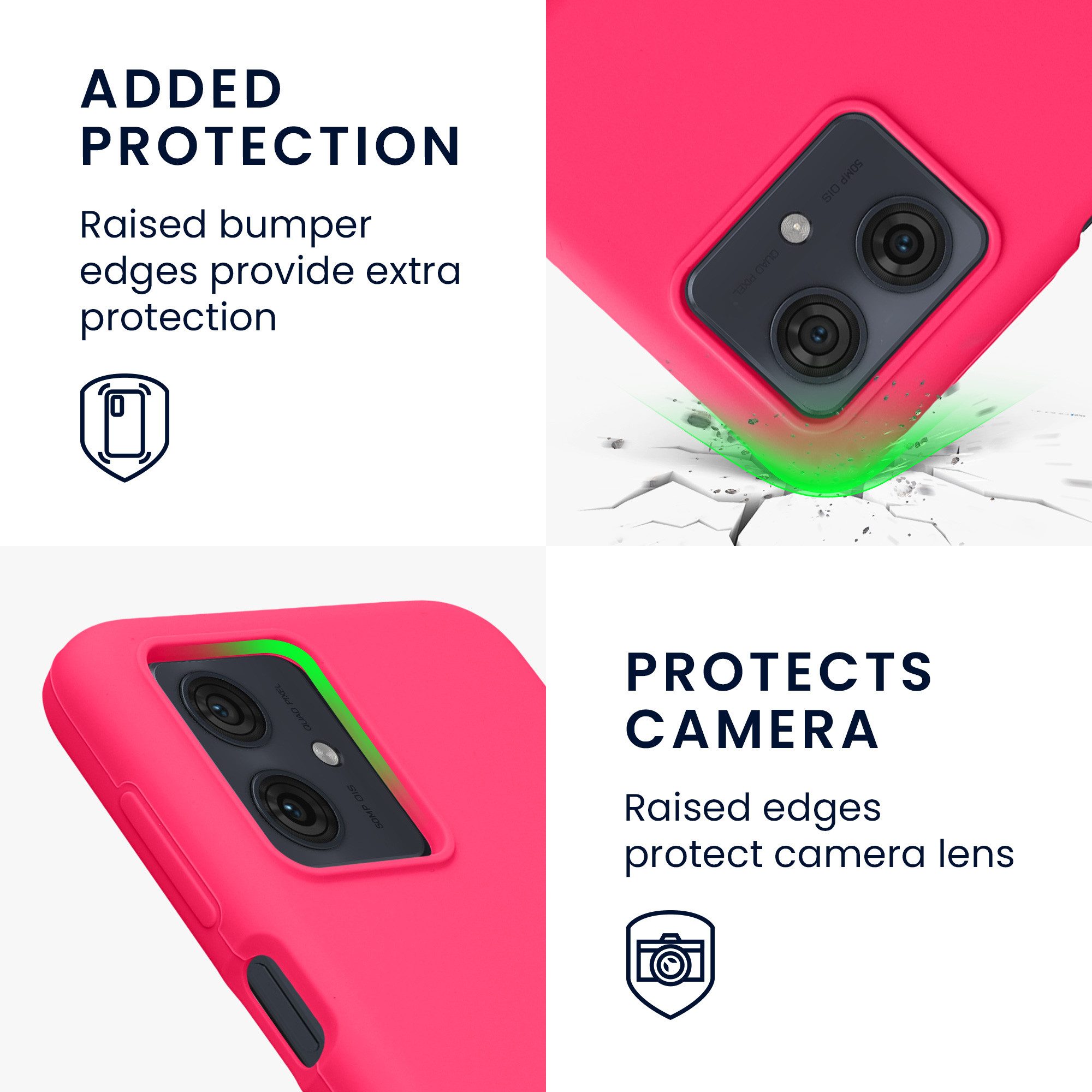 kwmobile Handyhülle Handyhülle für Motorola Moto G54 5G Hülle, Weiches Handy Silikon Case - Schutzhülle Cover