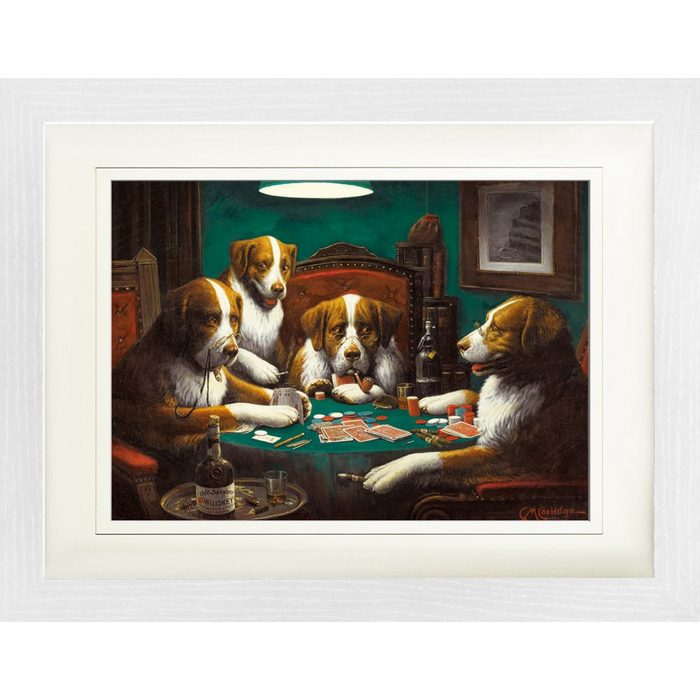 1art1 Bild mit Rahmen Cassius M. Coolidge - Poker Game 1894