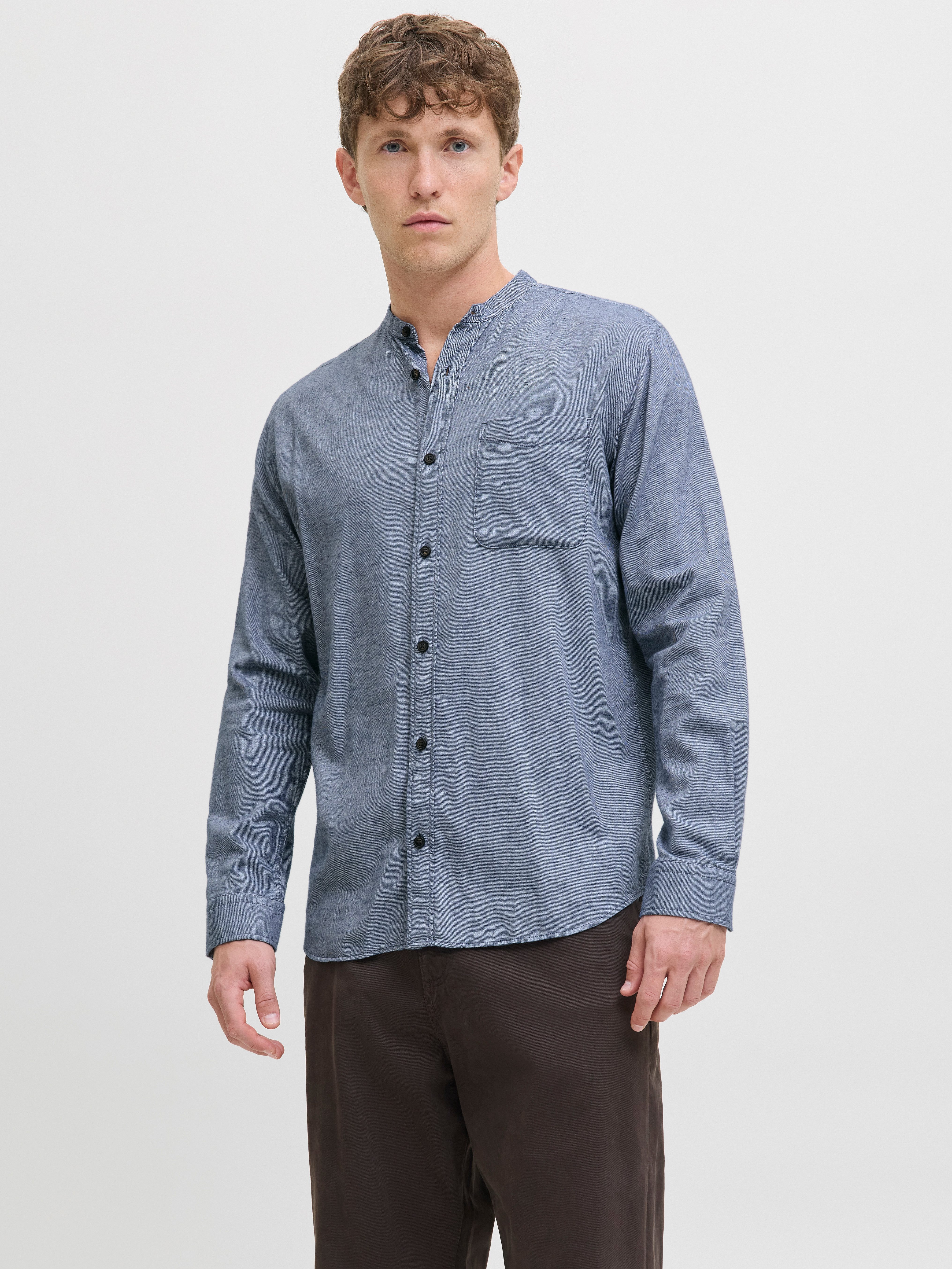 Jack & Jones Langarmhemd JJEBAND MELANGE günstig online kaufen