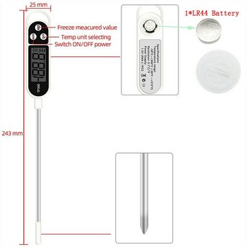 Bolwins Kochthermometer F74 Bolwins Digital Lebensmittel Stift Thermometer Küche BBQ Fleisch Kochen Temperatur