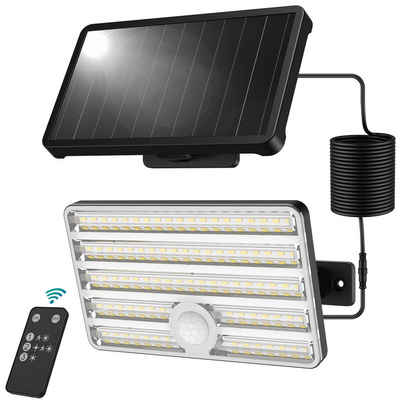 Novostella LED Solarleuchte Solarlampen Split Fernbedienung Solarleuchte 5M Kabel, LED wechselbar