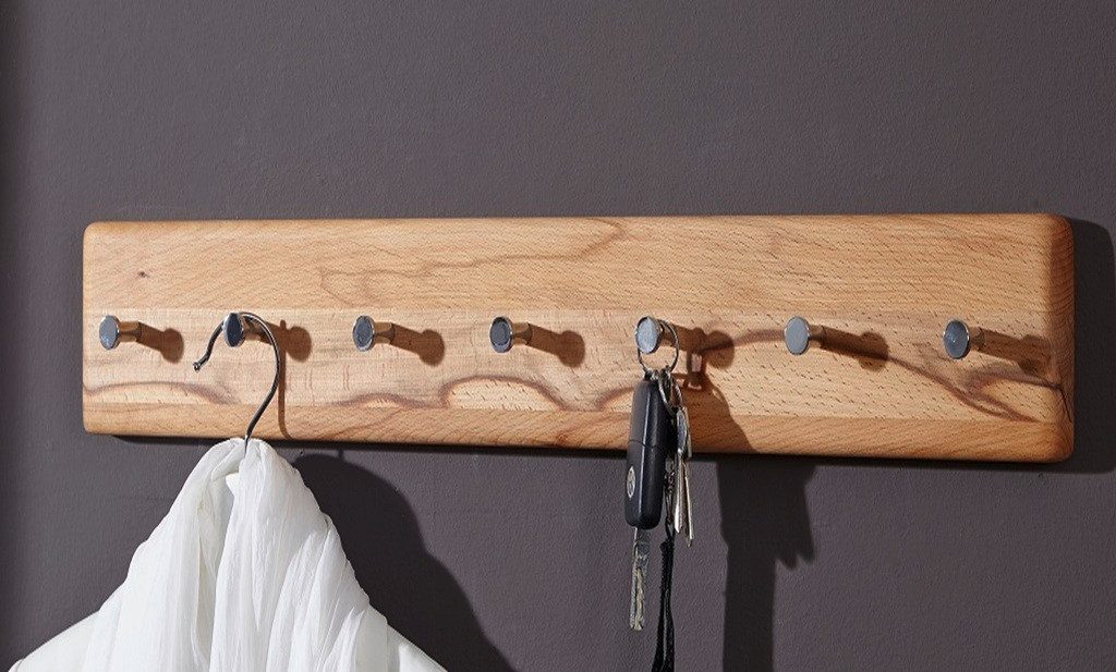 Main Möbel Wandgarderobe Wandgarderobe 70cm 'Bayreuth' Kernbuche massiv