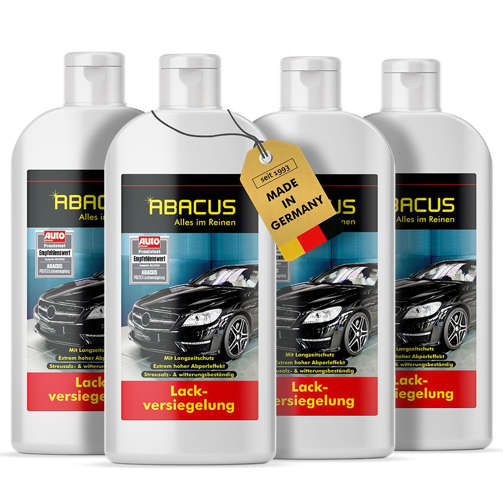 ABACUS Lackversiegelung mit Carnaubawachs & Montanwachs und Lotuseffekt Lackschutz (Streusalz- und witterungsbeständig, Mit Abperleffekt), Mit Langzeitschutz
