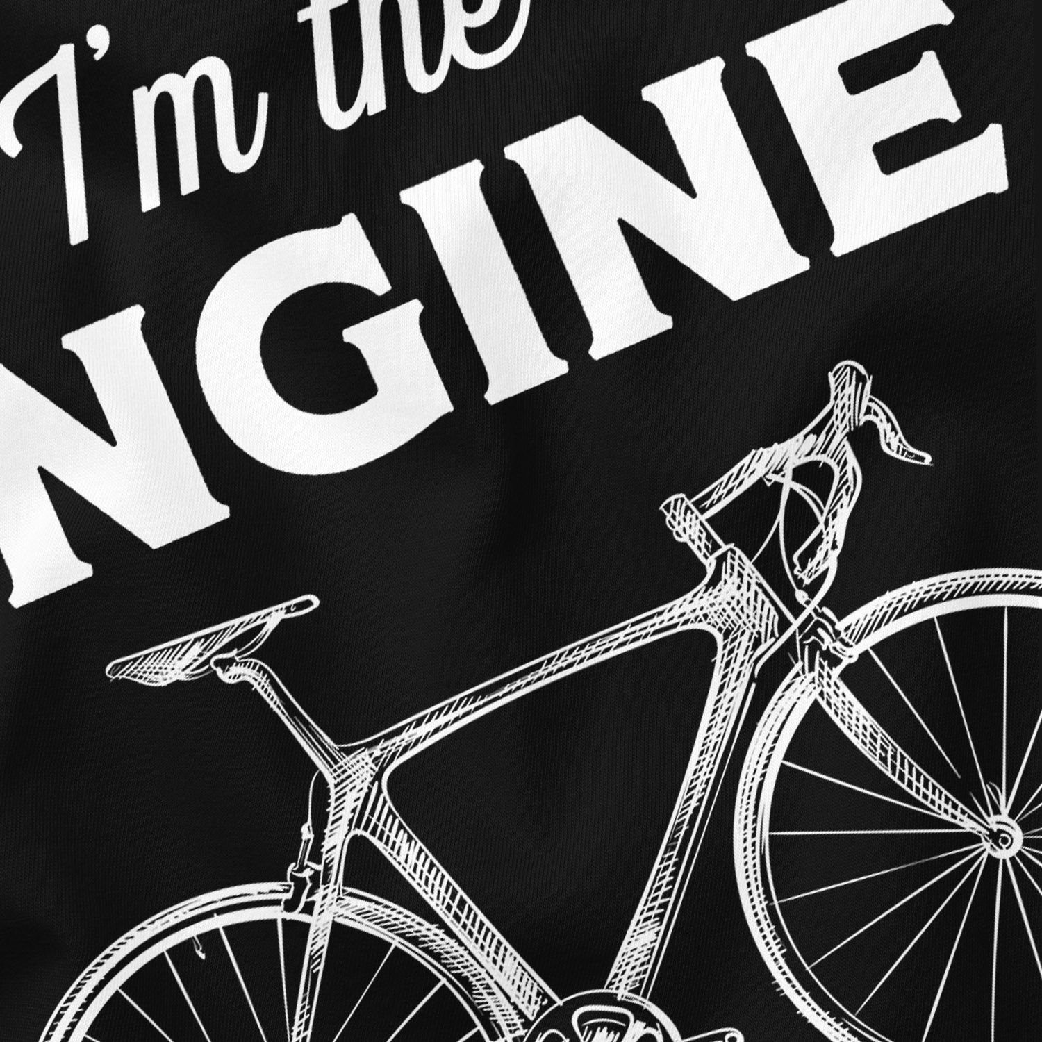 MoonWorks Print-Shirt Herren T-Shirt Fahrrad Sprüche I'm the Engine Bike Rad Fun-Shirt mit Print