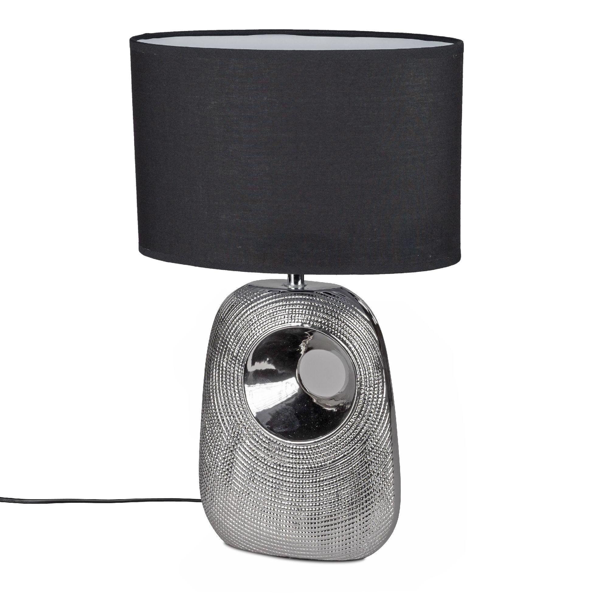 formano Tischleuchte STRUKTUR, ohne Leuchtmittel, Farbe: Silber, Höhe: 46cm