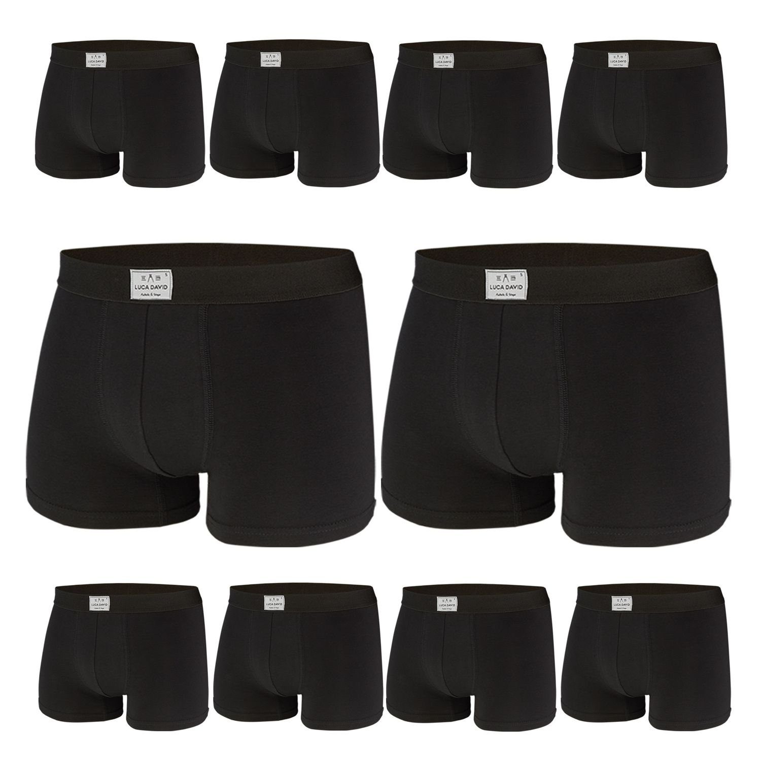 Luca David Boxershorts ohne Eingriff im 10er Pack