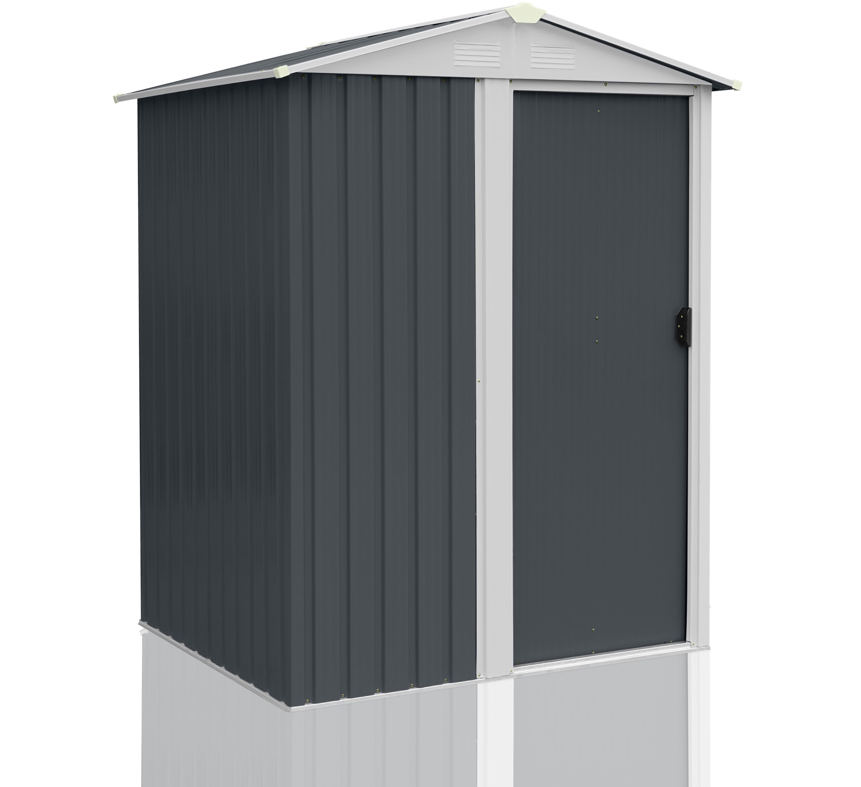 Aileenstore Gerätehaus Safe, BxT: 141x131 cm, (2 Belüftungsgitter, Schiebetür, Fundamentrahmen)
