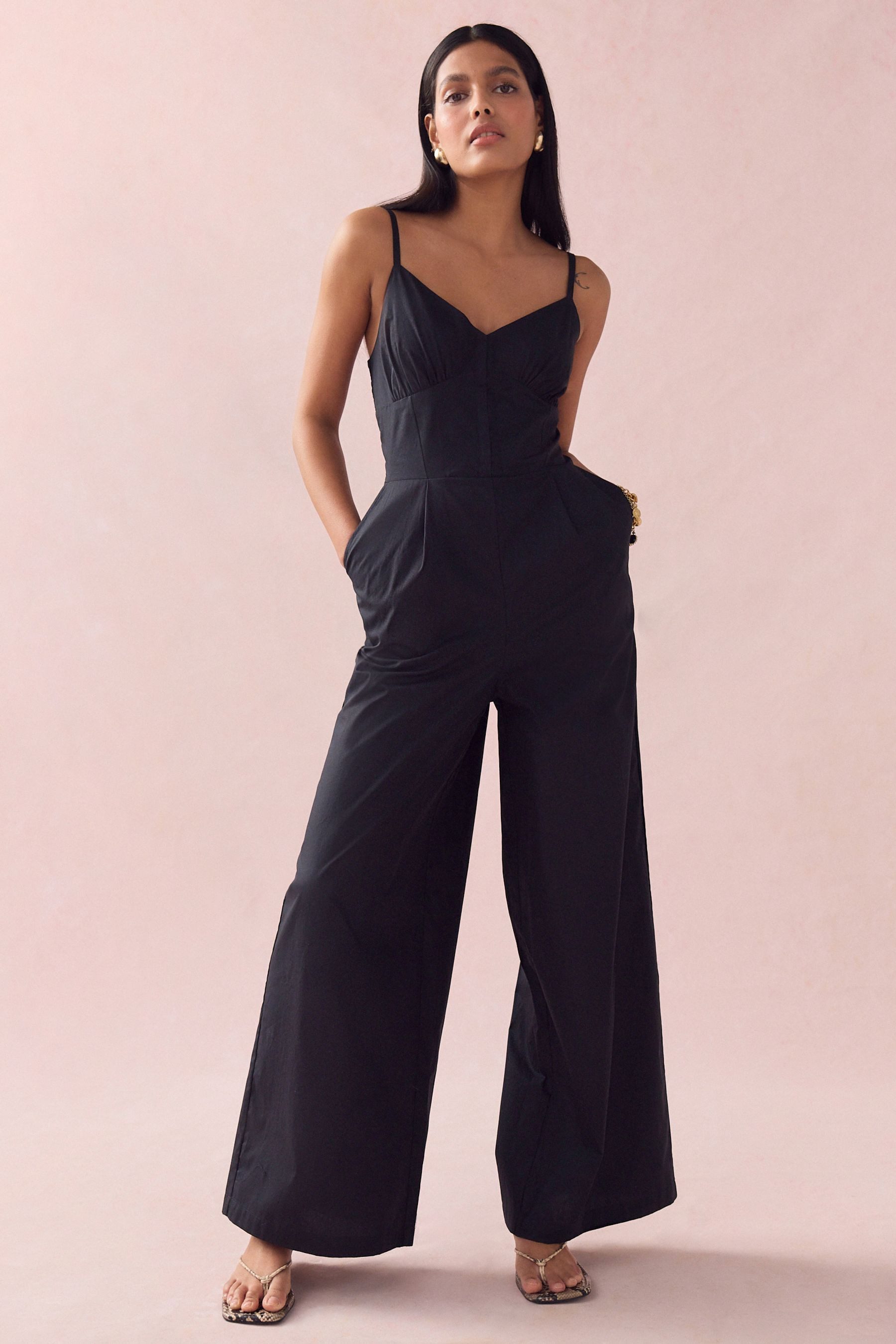 Next Jumpsuit Jumpsuit mit weitem Bein, Kurzgröße (1-tlg) günstig online kaufen