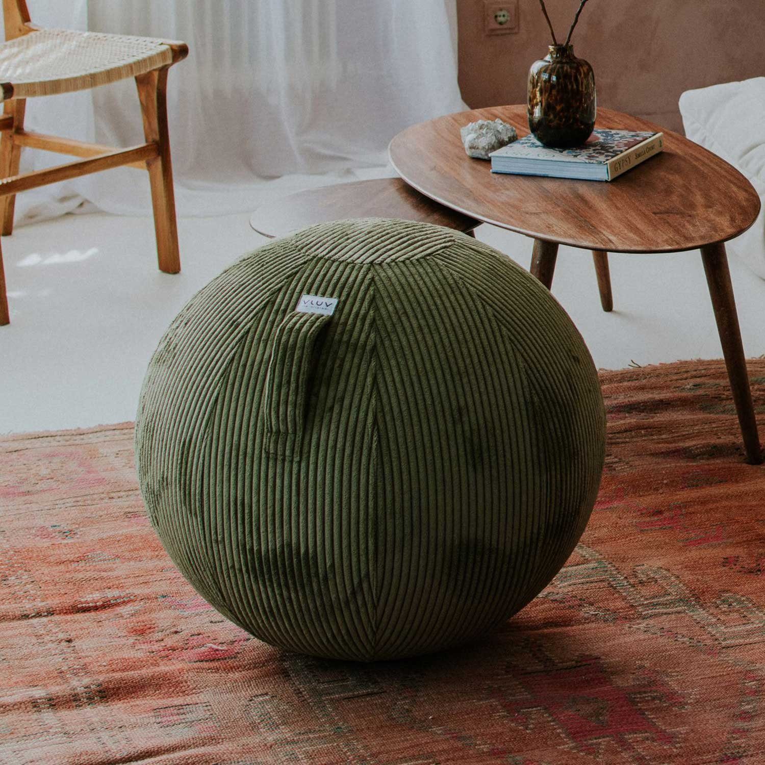 VLUV Stuhl Sitzball Vlip 60-65 cm olive Breitcord