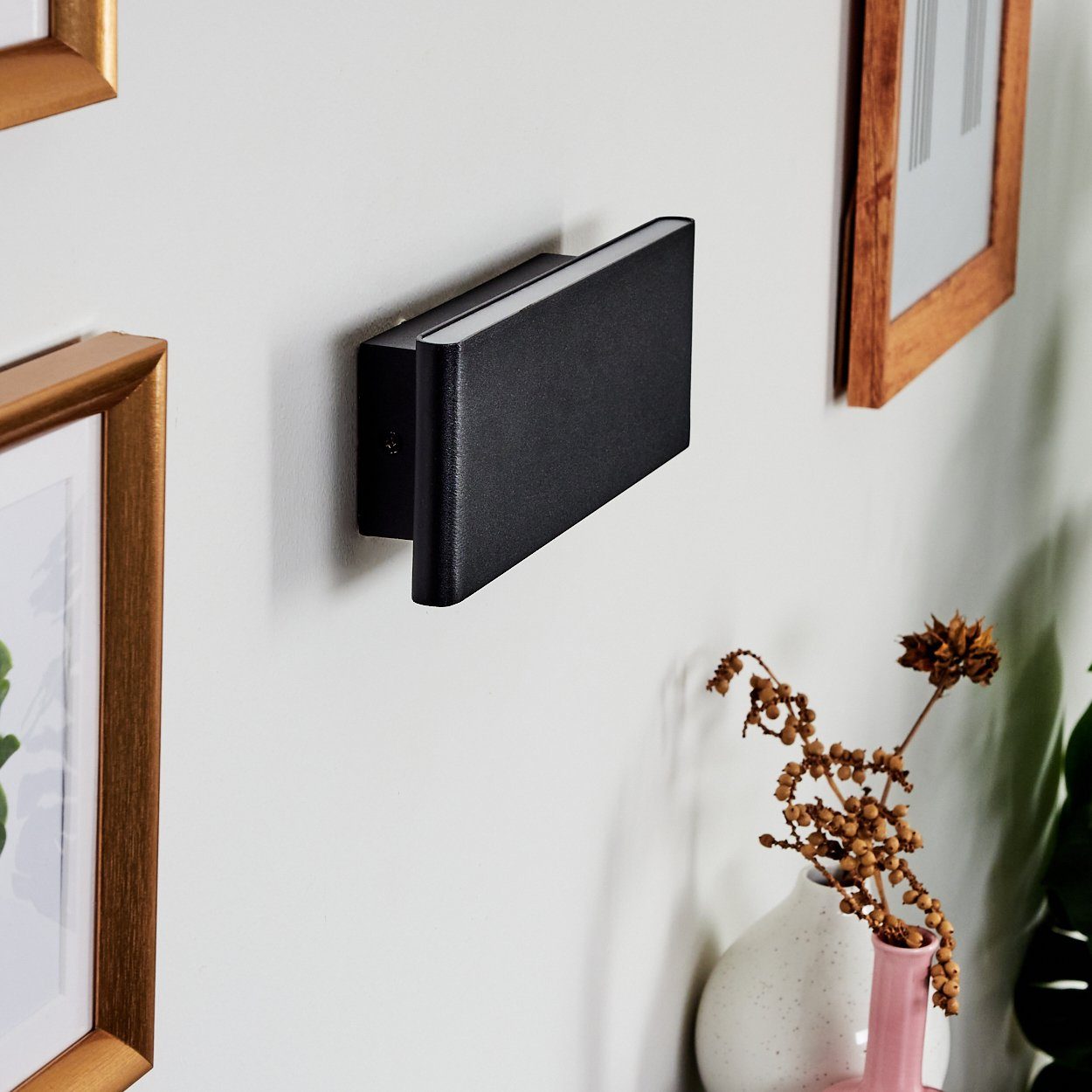 hofstein Wandleuchte LED Flur Strahler Schalter schwarz UpDown Wand Lampe W günstig online kaufen