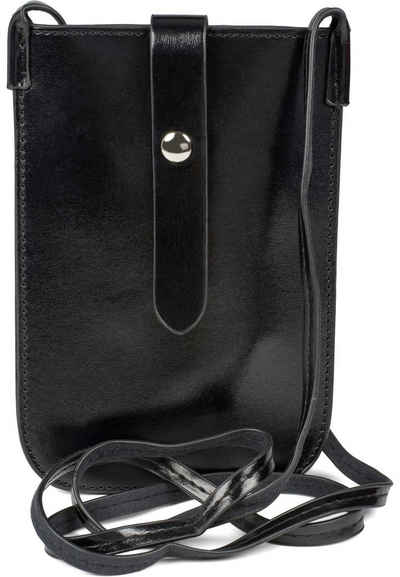styleBREAKER Mini Bag (1-tlg), Handy Umhängetasche Metallic Optik