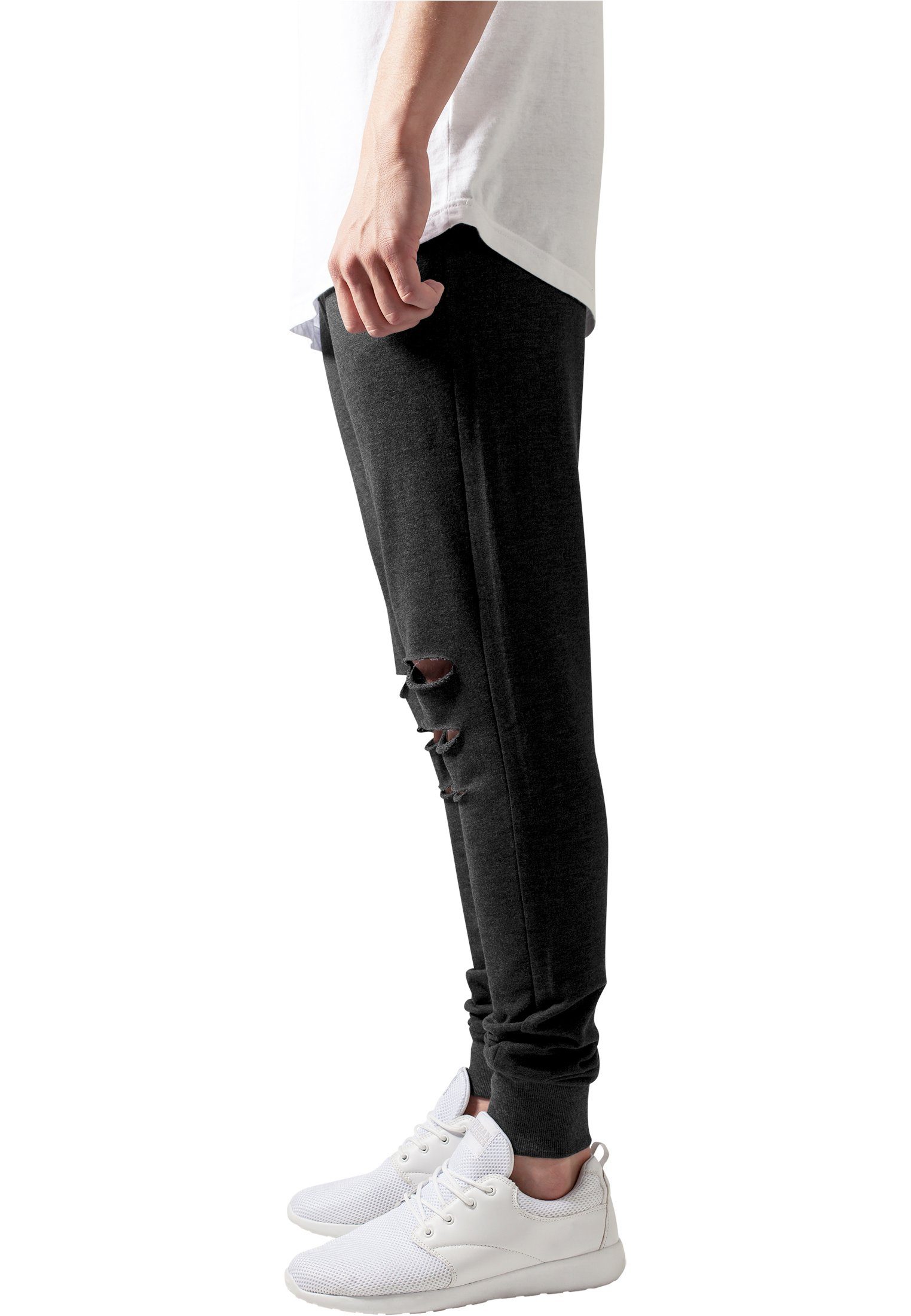 URBAN CLASSICS Terry charcoal Stoffhose Cutted TB1385