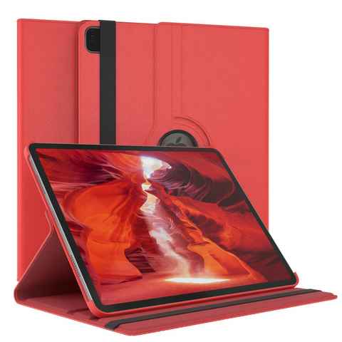 EAZY CASE Tablet-Hülle Für Apple iPad Rotation Case 12,9 Zoll, Tabletcase Flipcover Smart kratzfest Hülle aufstellbar drehend Rot