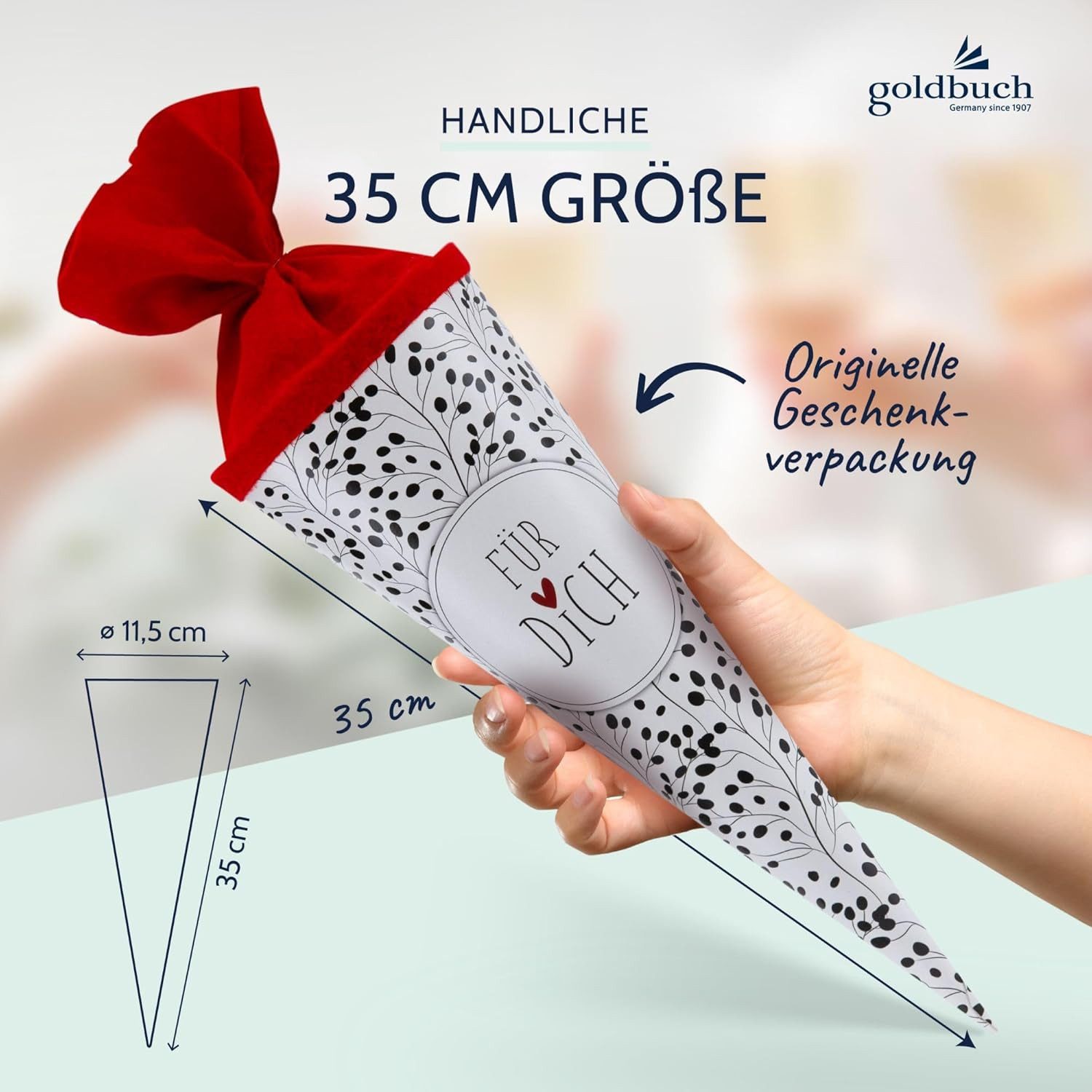 Goldbuch Schultüte GOLDBUCH Geschenktüte 35 cm Wildblumen – Bild 2 von 4