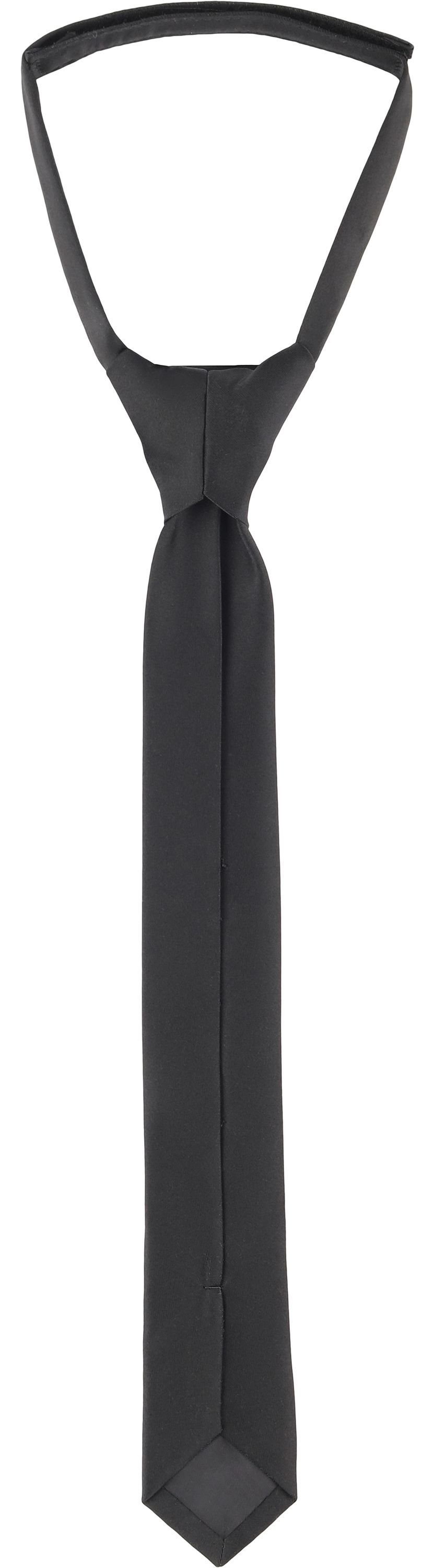 1-St) Schwarz Krawatte (31cm Kinder Krawatte KJ x (Set, Ladeheid 4cm) Jungen
