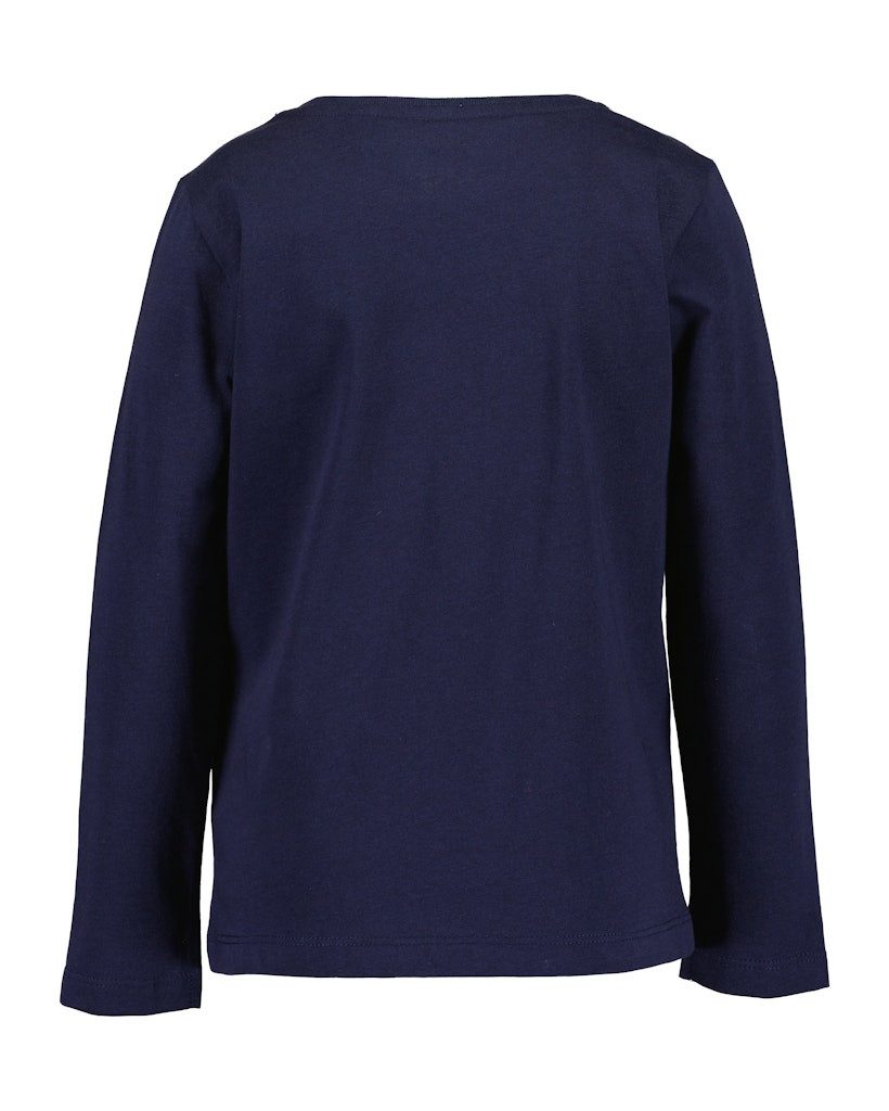 Blue Seven Langarmshirt Blue Seven Mädchen Langarmshirt Tänzerin Foliendruck Nachtblau (1-tlg) – Bild 3 von 4