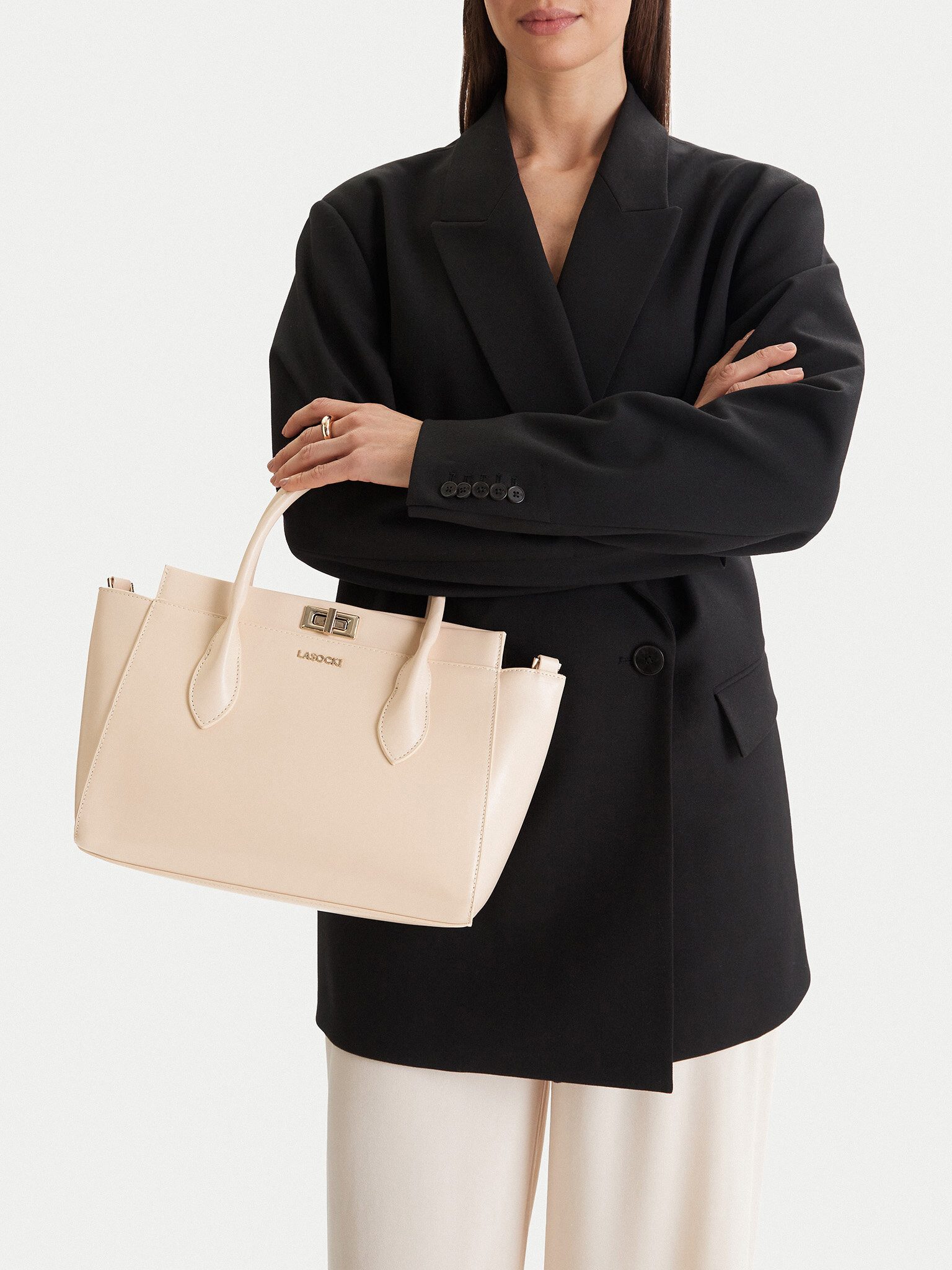 LASOCKI Handtasche Lasocki Damenhandtasche Beige Lasocki-CEO-LSK-L-020-09 Beige