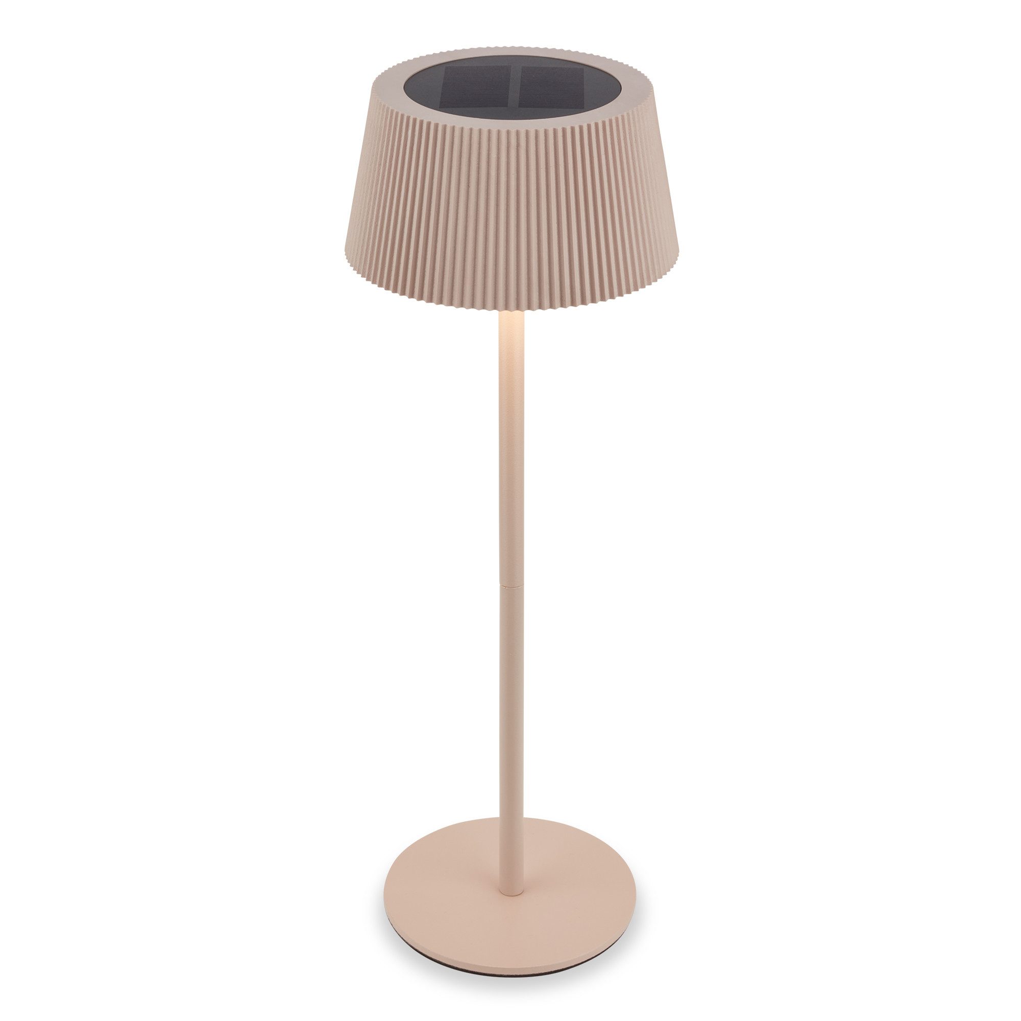 Briloner Leuchten LED Tischleuchte Tischlampe kabellos Akku Solar Touch Dimmbar USB-C, LED fest integriert, 3000K, 4000K, 6500K, 12x34 cm, Indoor/Outdoor, Balkon, Terrasse, Wohnzimmer
