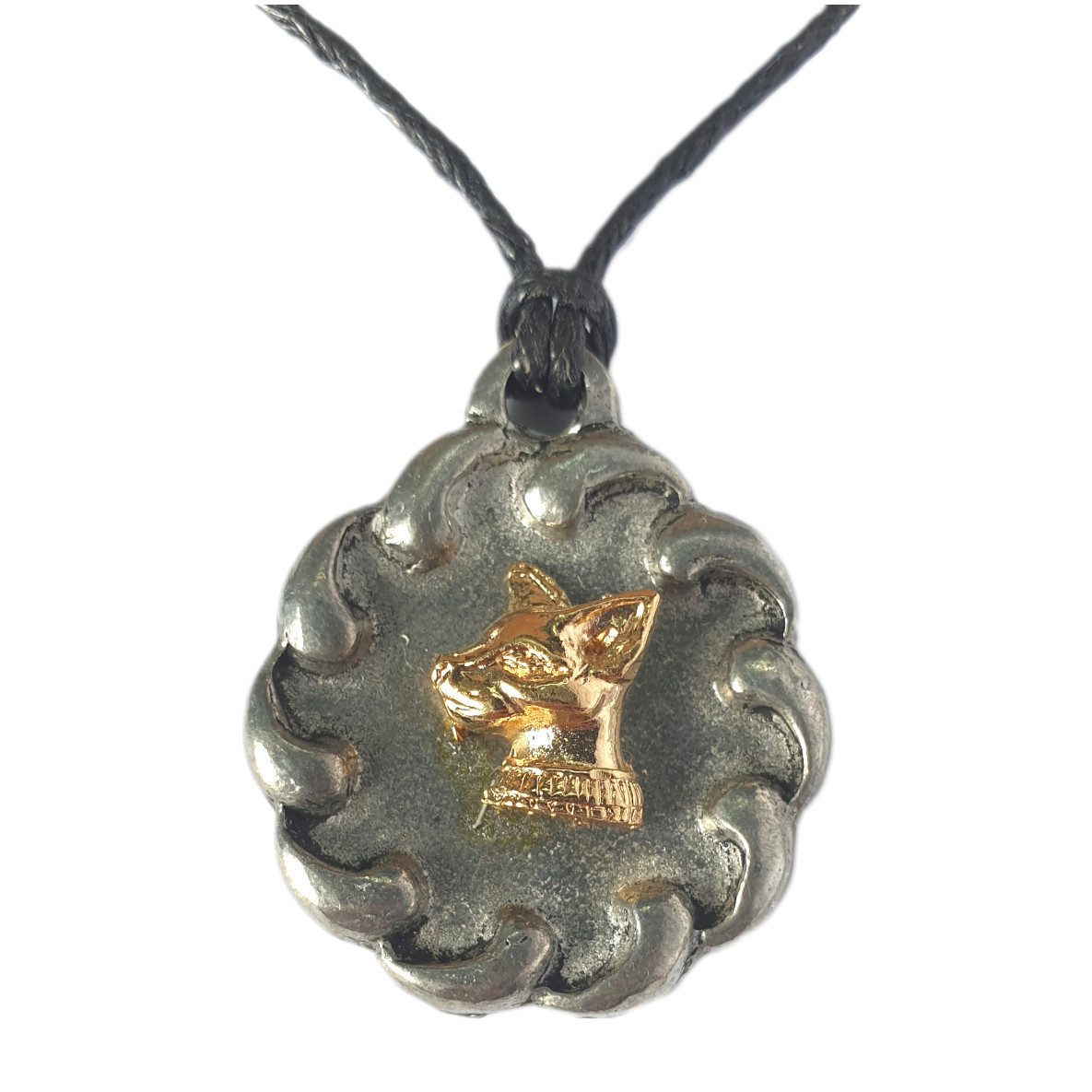 HOPLO Kettenanhänger Die Katze - Glücksbringer Anhänger Schmuck - Glück - 23mm Durchmesser