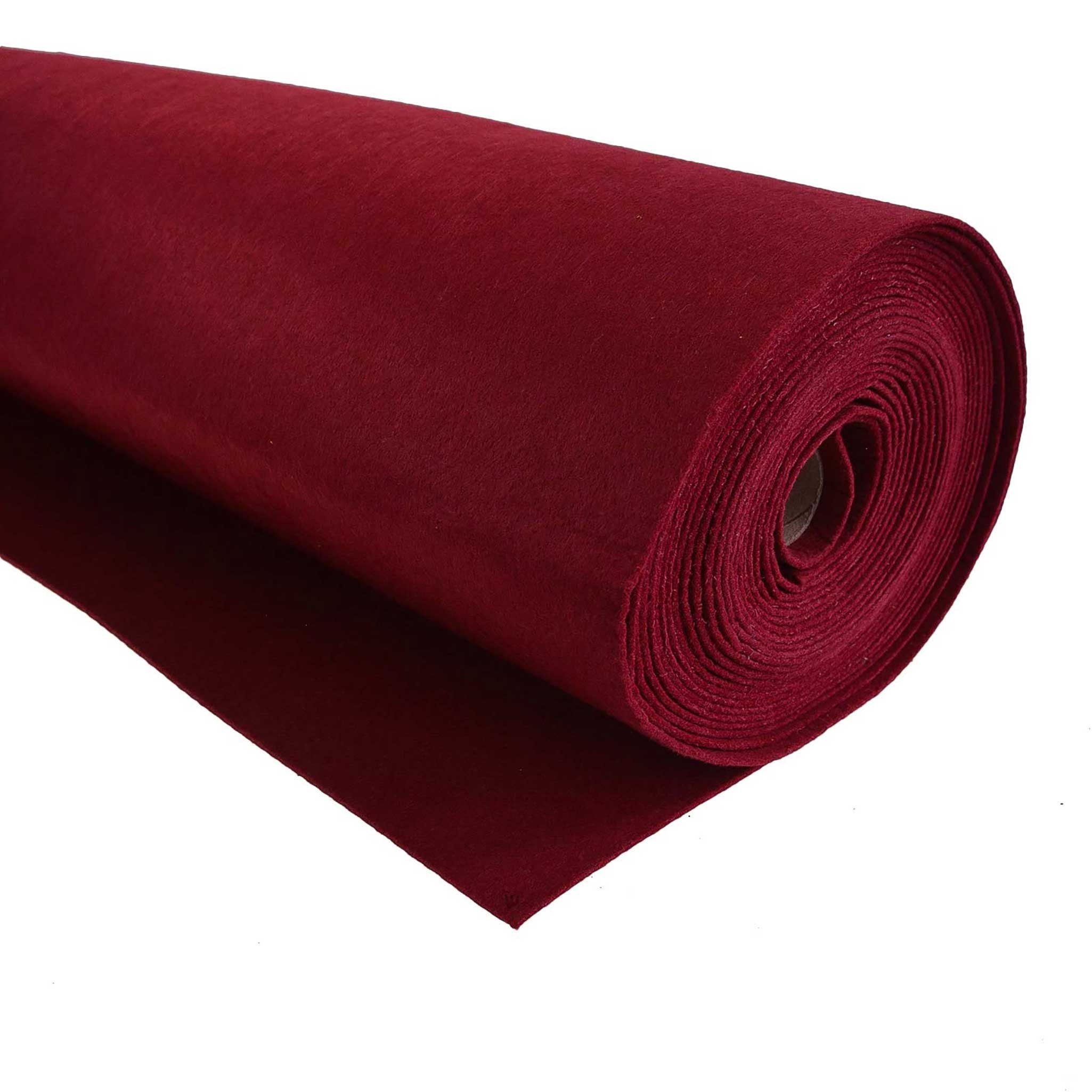 maDDma Stoff Bastelfilz waschbar Meterware Filz ab 1m x 90cm x 3mm Dekofilz, weinrot