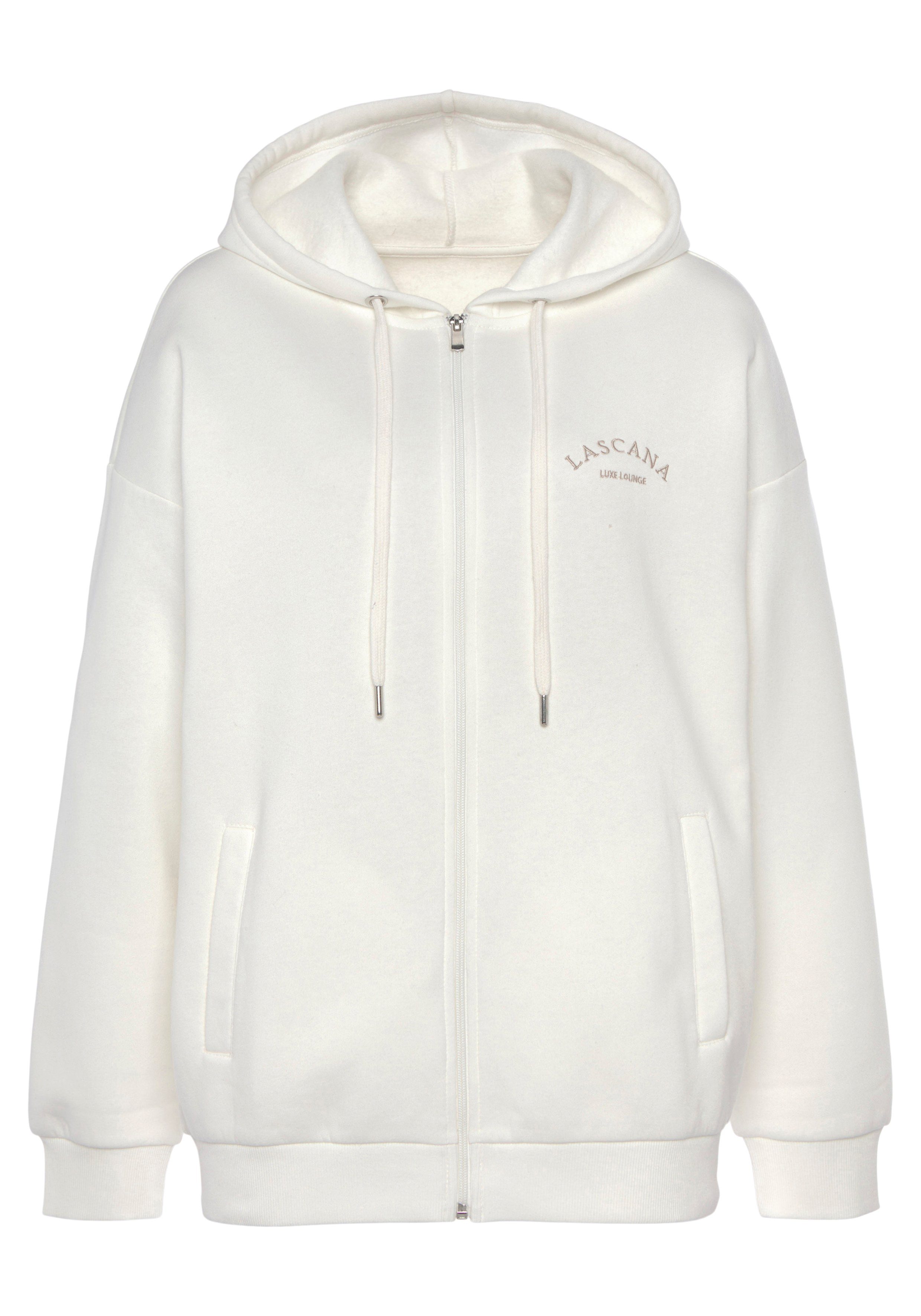LASCANA Kapuzensweatjacke mit seitlichen Taschen und Innen angeraut, Lounge günstig online kaufen