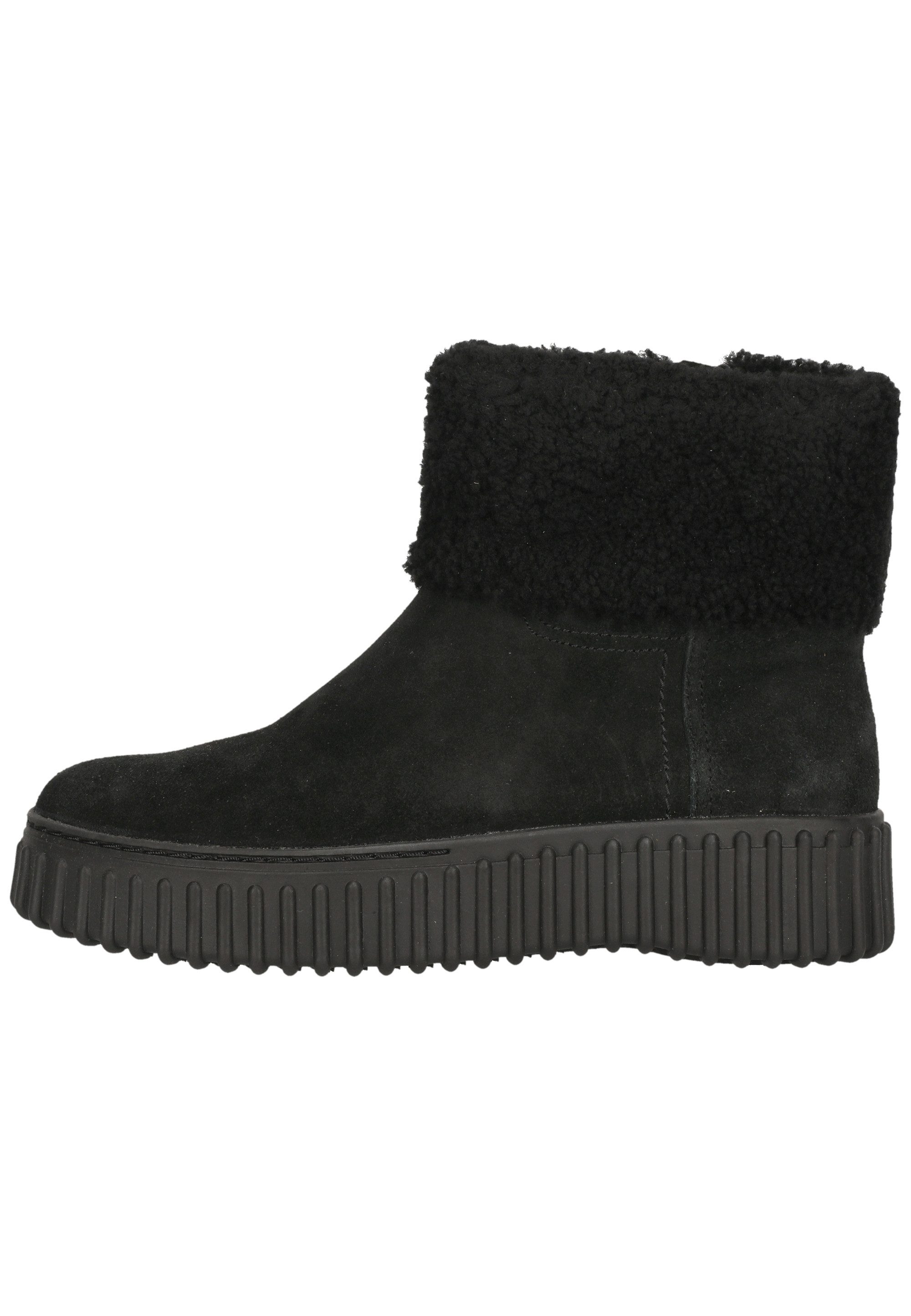 Clarks Torhill Turn Black WLined Sde Stiefel mit charakteristischer, gerippter Sohle