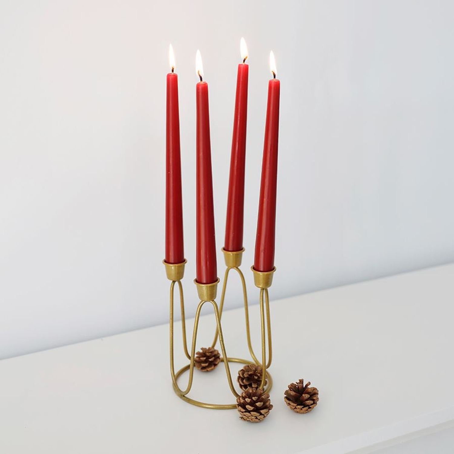 BURI Kerzenständer Kerzenständer gold 12x15,5cm Kerzenhalter Kerzenleuchter Tischleuchter