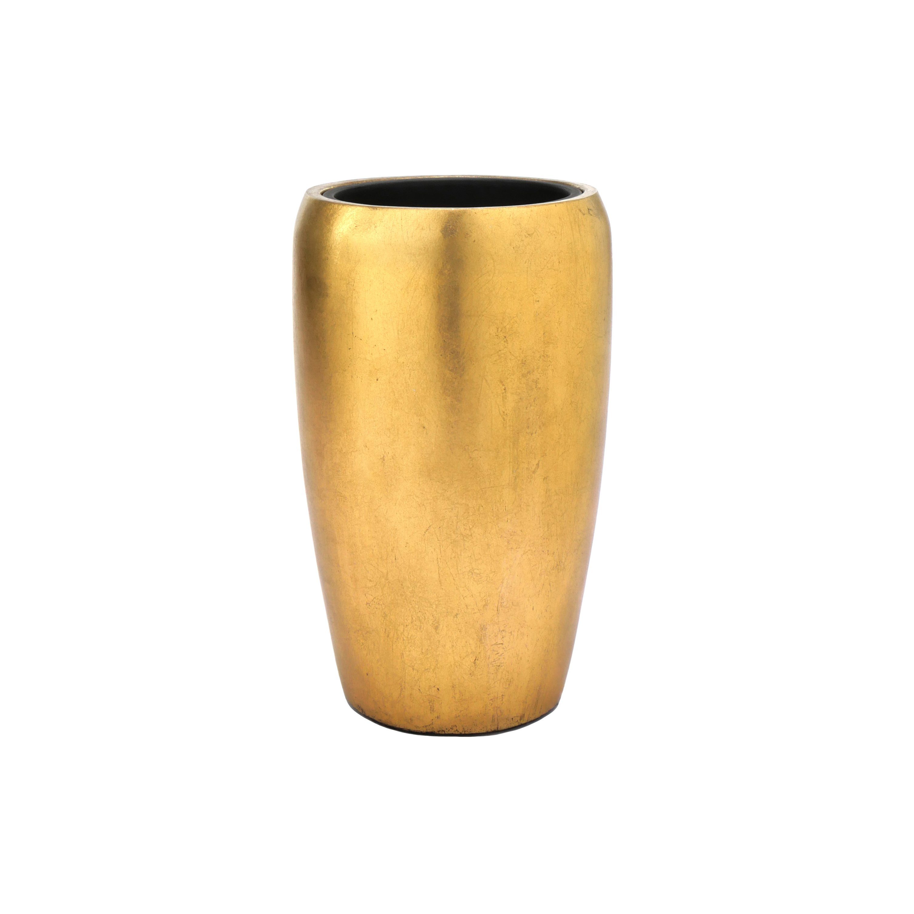 Flingora Bodenvase Gloria, mit Einsatz - Fiberglas - Indoor - Gold - Höhe 51 cm