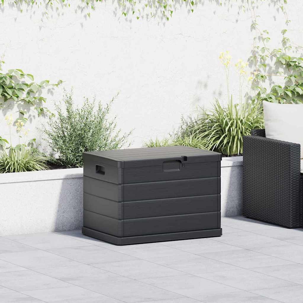 vidaXL Gartenbox Gartenlagerbox Kunststoff 77,5 x 54,5 x 53 cm Anthrazit (1 St)