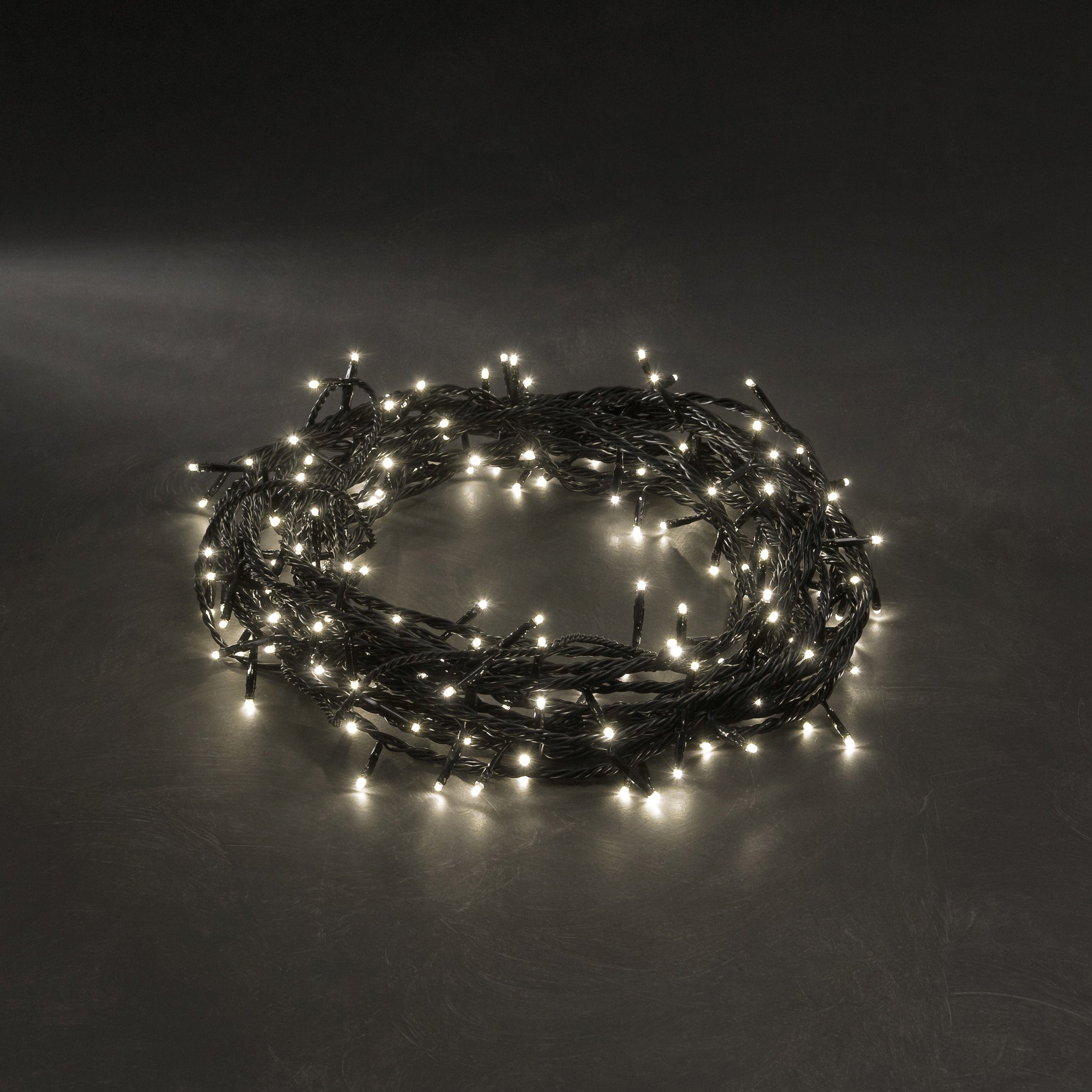 warm aussen, 180 8 LED Dioden Micro Weihnachtsdeko 180-flammig, weiße Lichterkette, mit LED-Lichterkette Funktionen, KONSTSMIDE