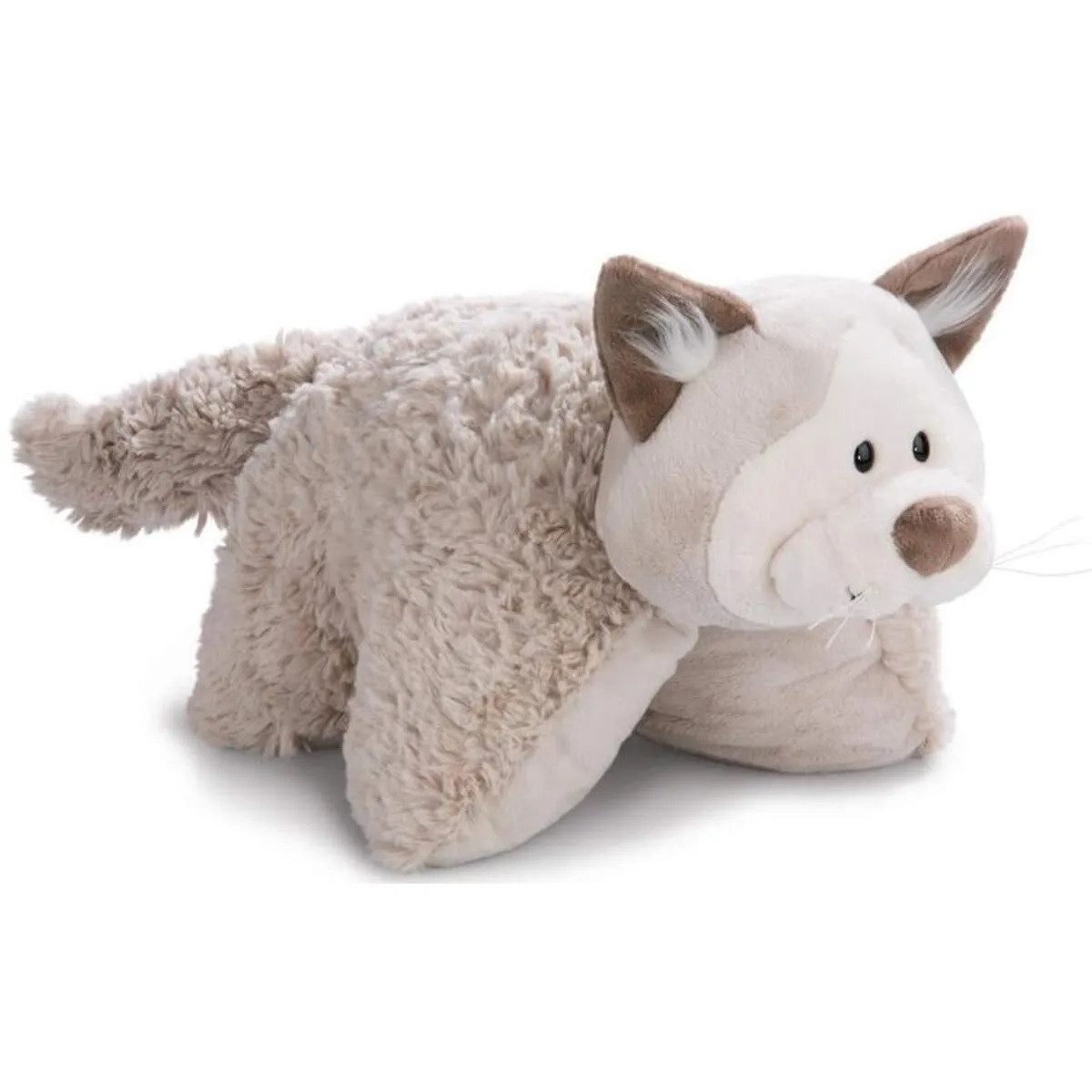 Nici Kuscheltier 40931 - Kuscheltierkissen Schneekatze, 40 x 30 cm, creme (1-St)