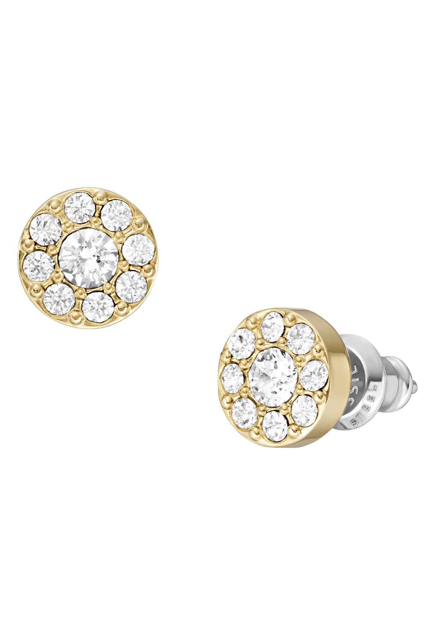 Fossil Paar Ohrstecker Schmuck Geschenk Edelstahl Ohrringe JEWELRY, mit Zirkonia (synth)