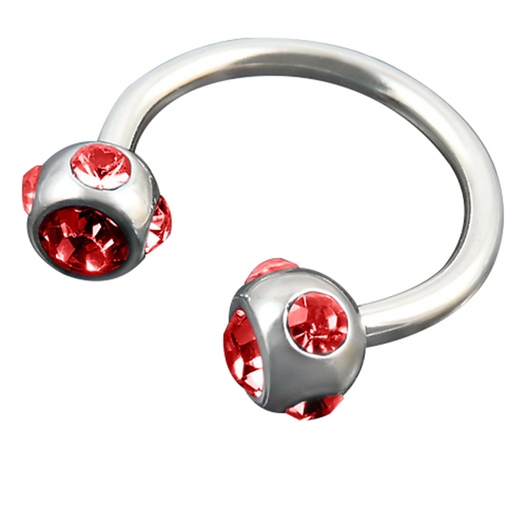 Taffstyle Piercing-Set Piercing Hufeisen Multi Kristall günstig online kaufen