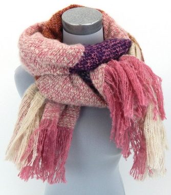 Ella Jonte XXL-Schal, rosa lila beige breiter Herbst- Winterschal