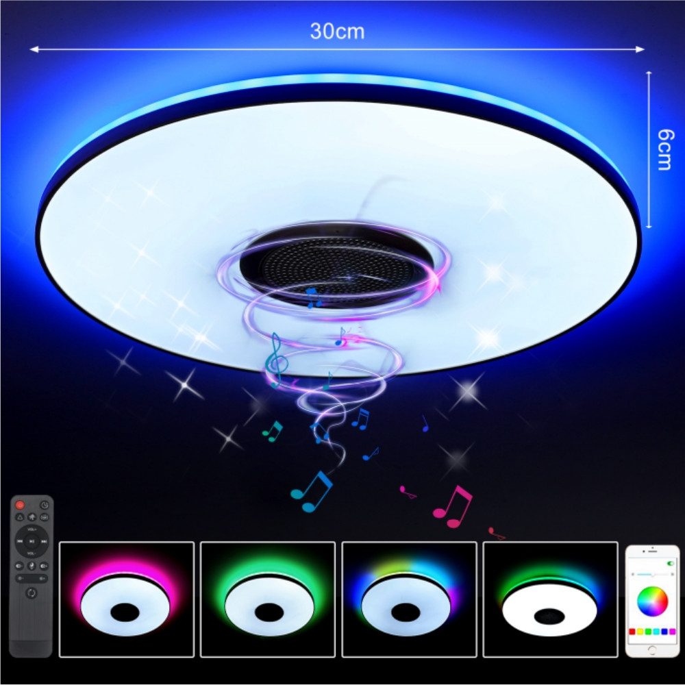LETGOSPT Deckenleuchte LED Deckenlampe RGB Bluetooth günstig online kaufen