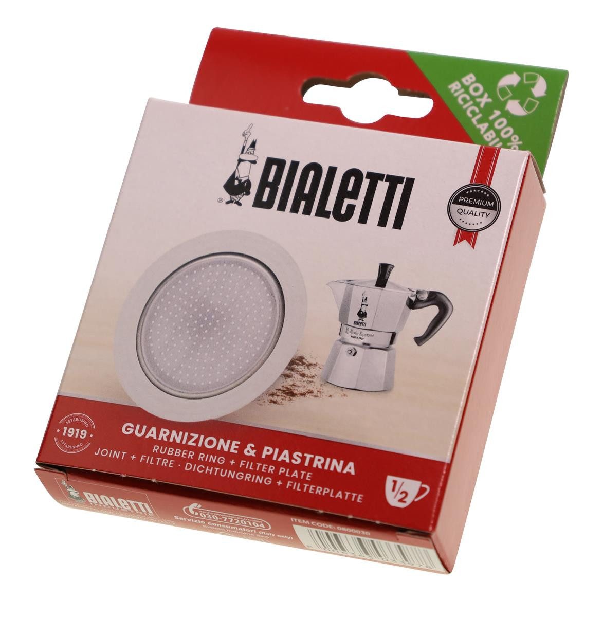 BIALETTI Dichtungsring Bialetti 0800030 Filter, Dichtung für La Mokina 1 Tasse Espressomaschi
