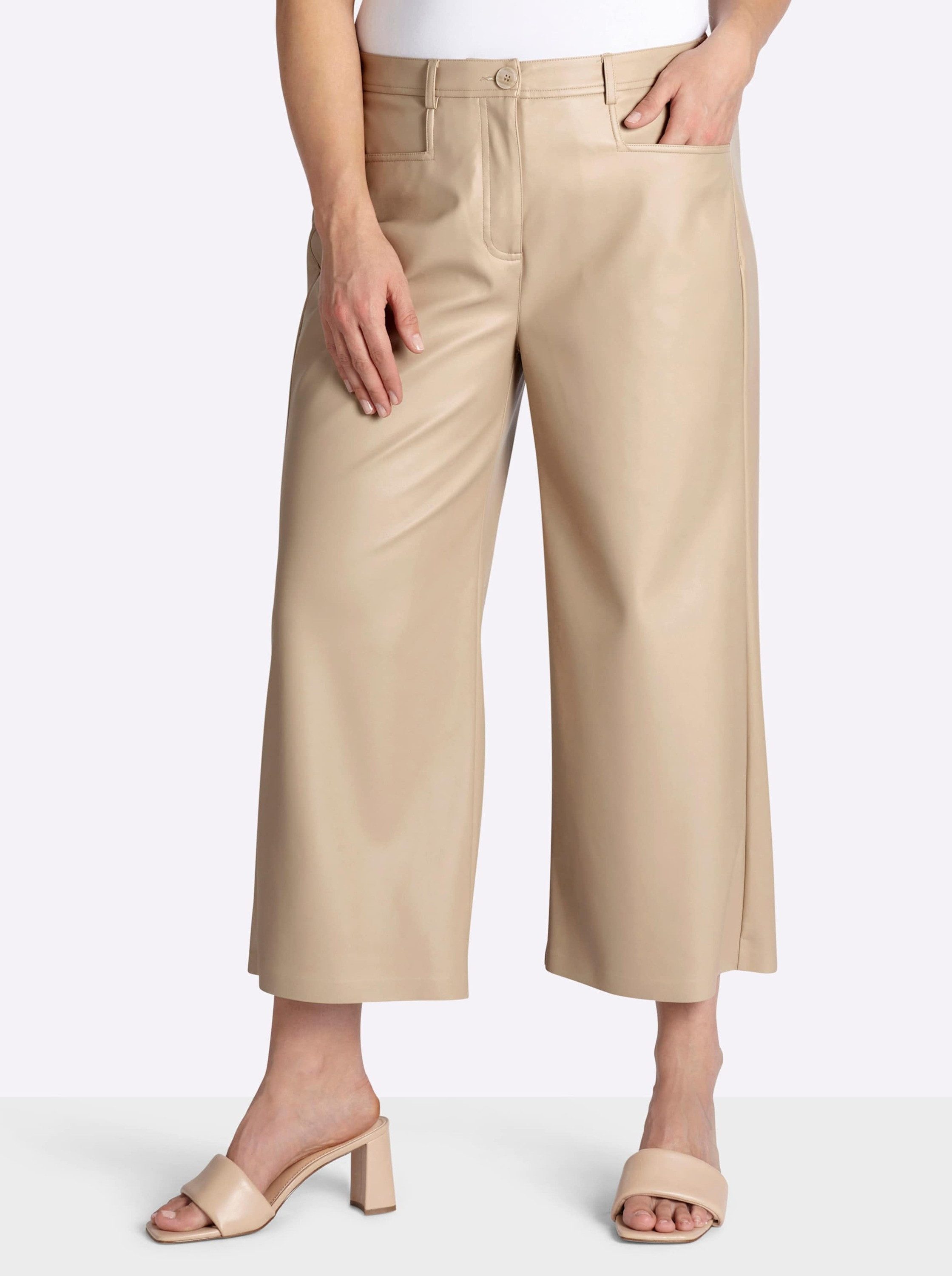 Jerseyhose Lederimitat-Hose normal