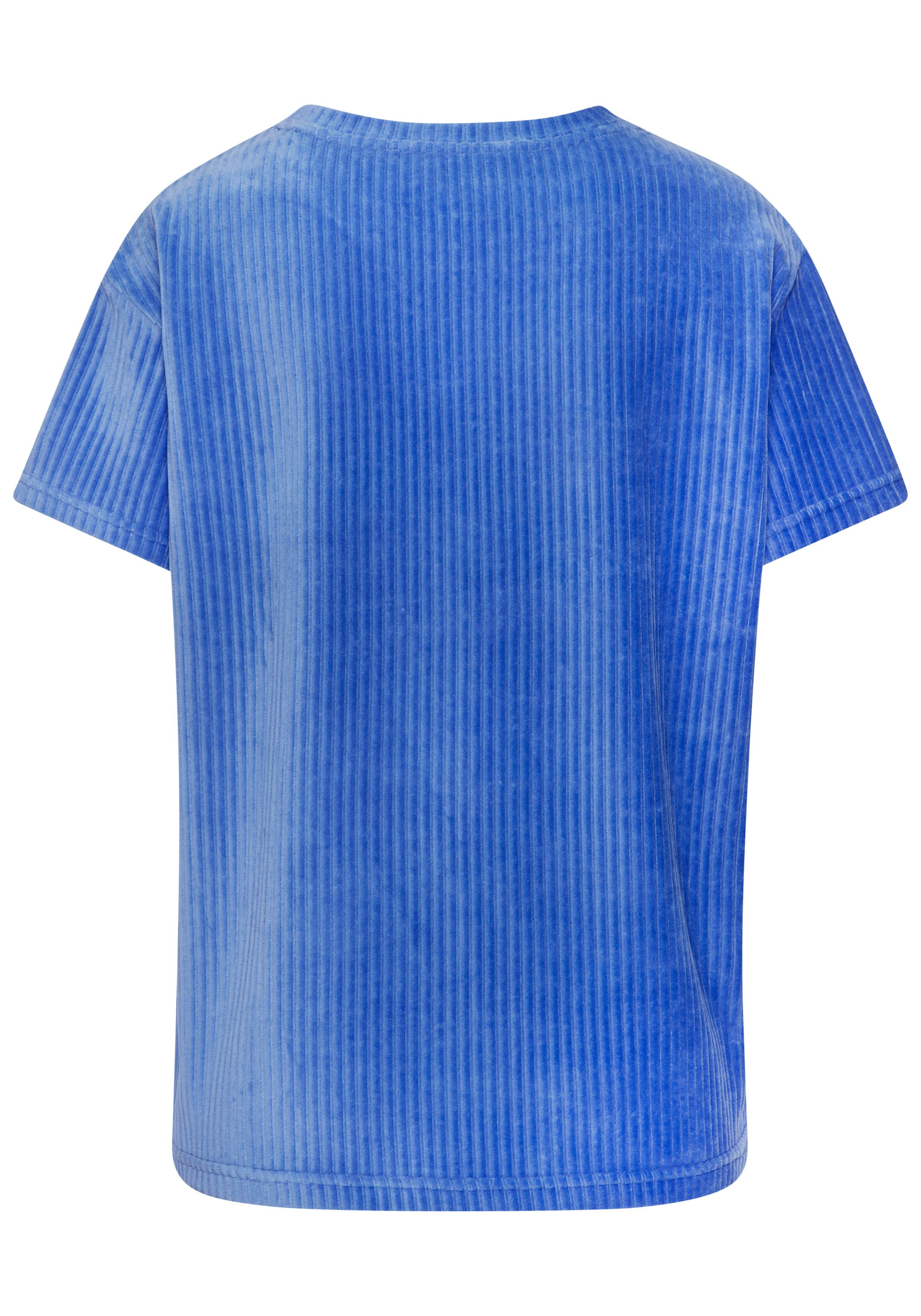 Buffalo T-Shirt mit weicher Cord-Struktur – Bild 4 von 5