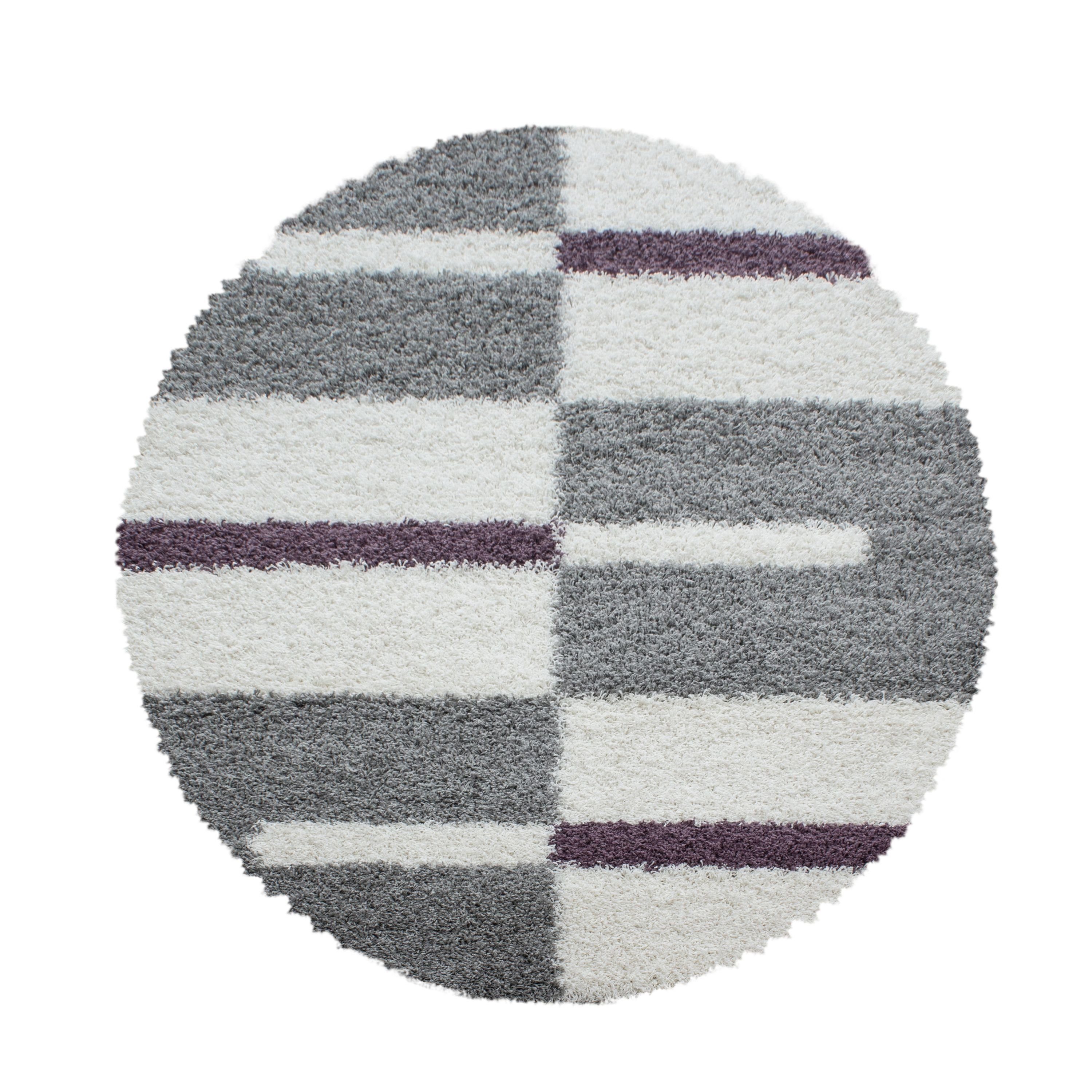 Teppium Teppich Kariert Design, Rund, Höhe: günstig online kaufen