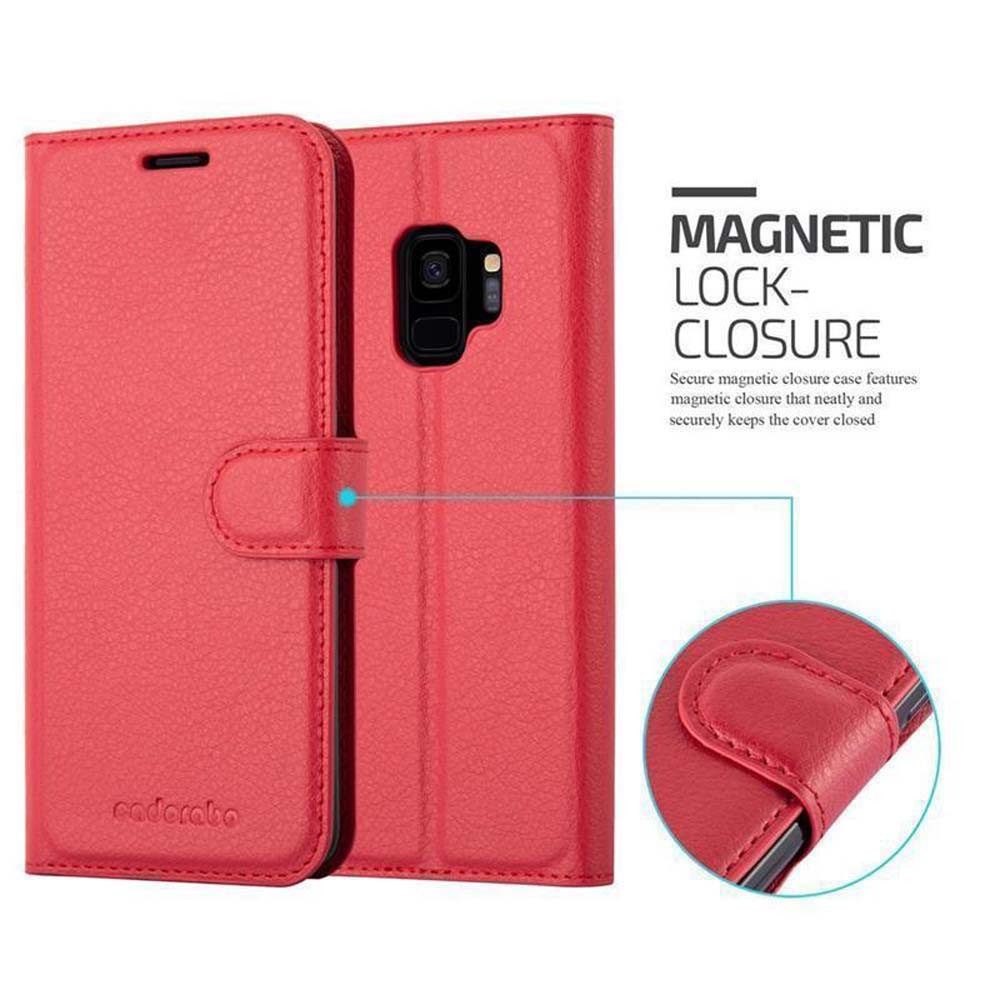 Cadorabo Handyhülle für Samsung Galaxy S9 Hülle Samsung Galaxy S9, Hülle Schutzhülle mit Standfunktion, Kartenfach und Magnetverschluss