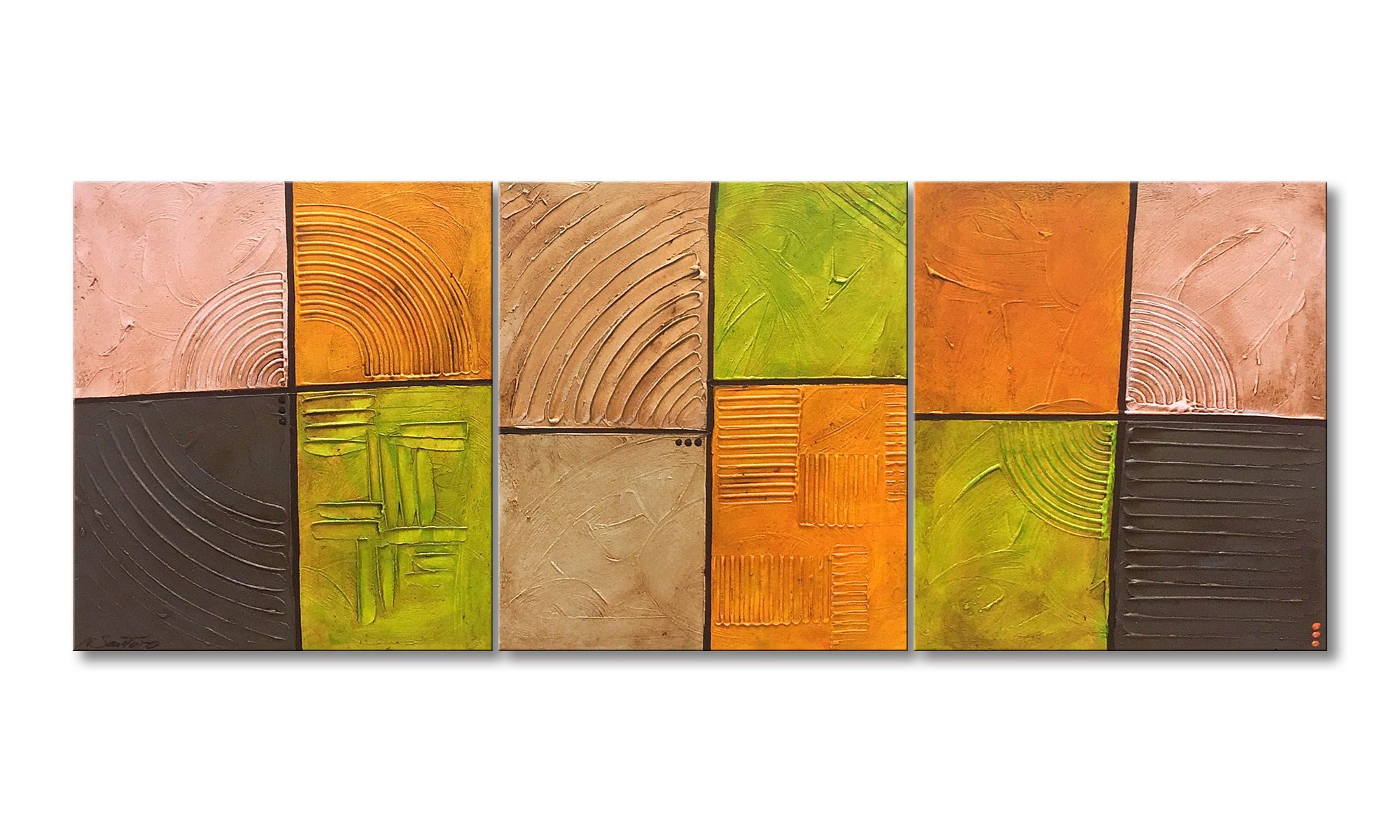 WandbilderXXL Картина Middle Of Summer 180 x 70 cm, Abstraktes Картина, handgemaltes Unikat