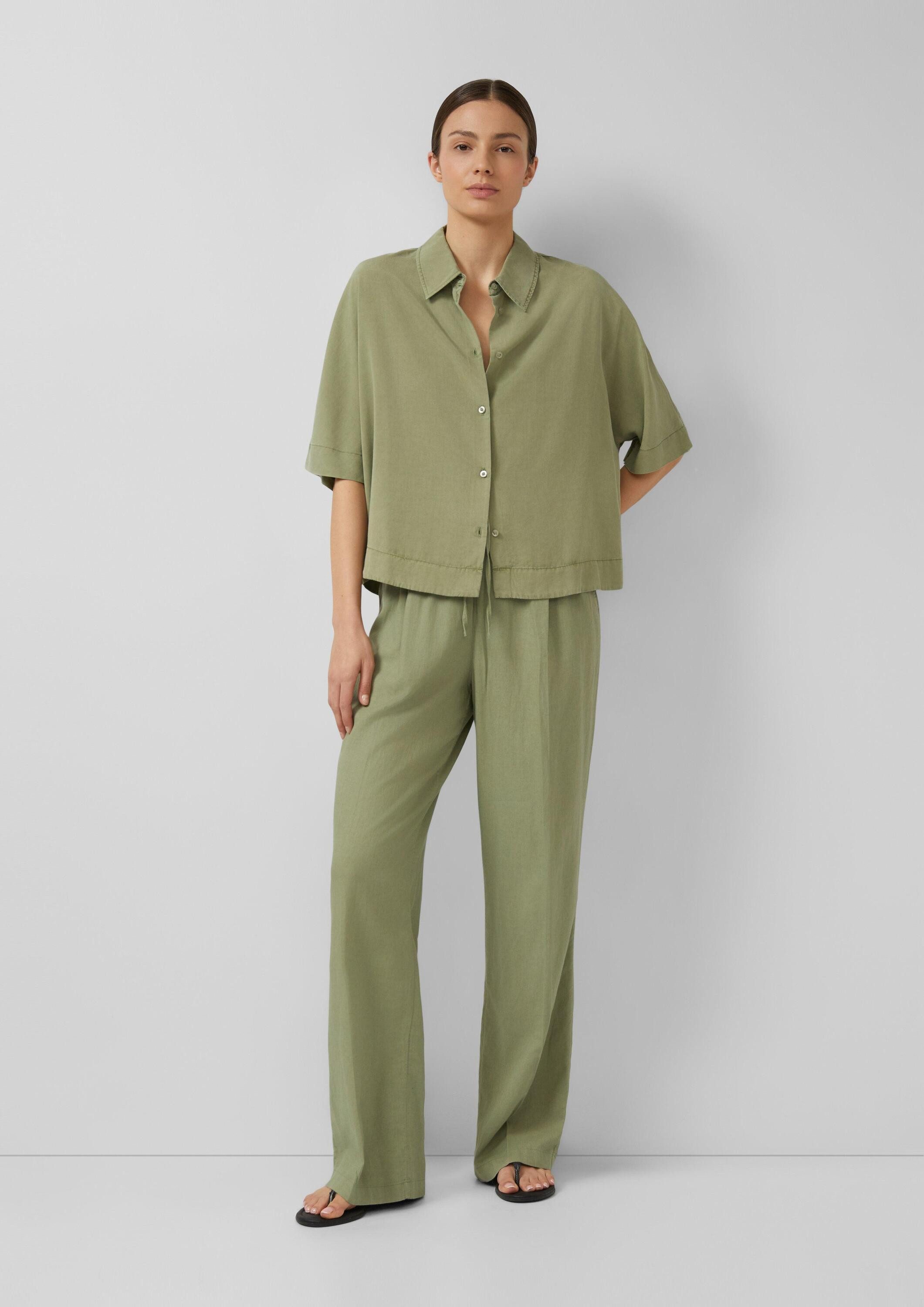 s.Oliver Chinos Hose Leinenmix-Hose mit elastischem Bund