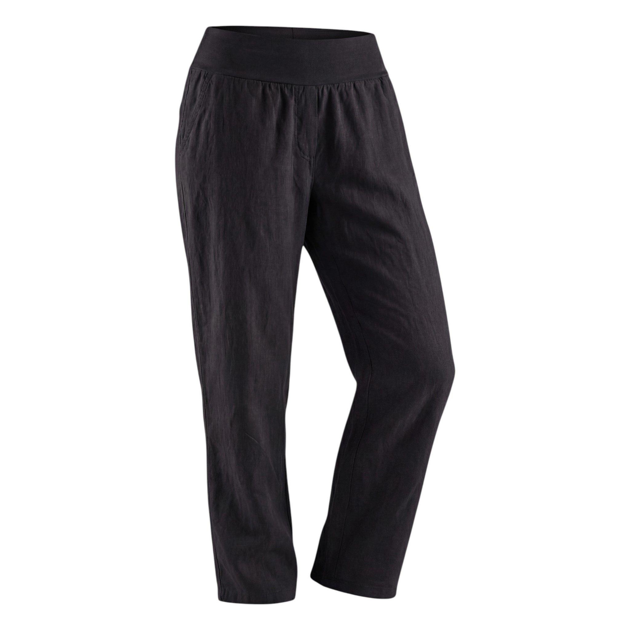 OriginalYou Leinenhose Sommerhose Damen Leinen Schlupfhose mit Elastikbund Straight Leg Stil Erhältlich von 36 bis 44, 100% Leinen, weicher Komfortbund