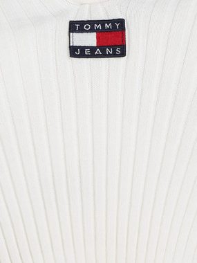Tommy Jeans Strickpullover TJW XS BADGE RIB COLLAR SWEATER mit V-Ausschnitt