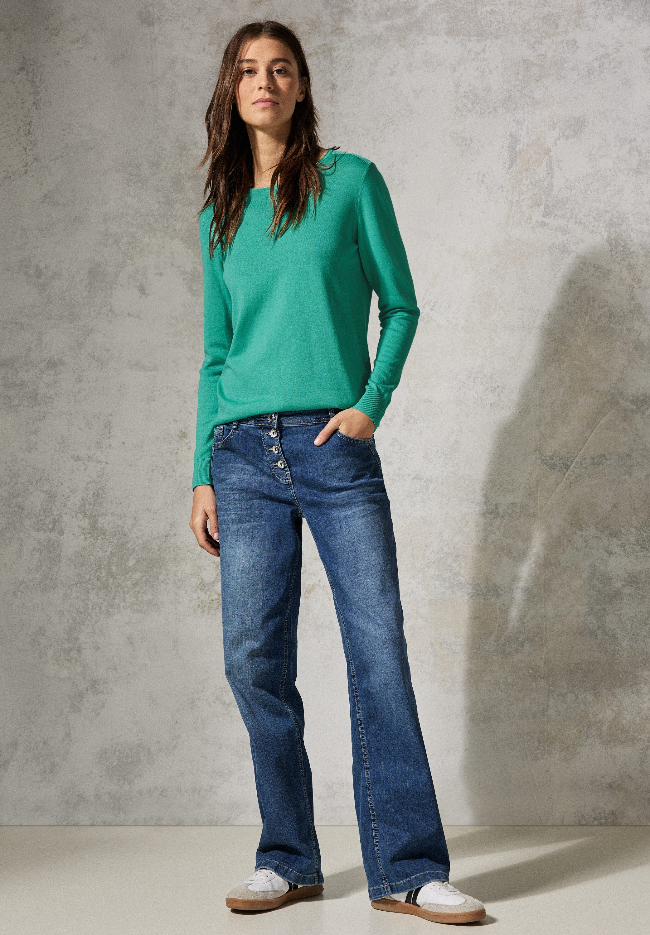 CECIL Strickpullover mit Rundhalsausschnitt