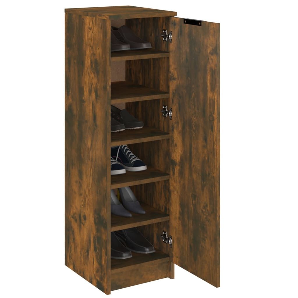 vidaXL Schuhschrank NA Schuhschrank Räuchereiche 30x35x100 cm Spanplatte