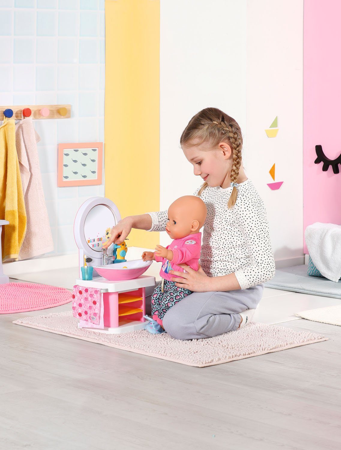 Puppenwaschtisch Bath, und Licht- Baby Zapf mit Soundeffekten Creation® Born