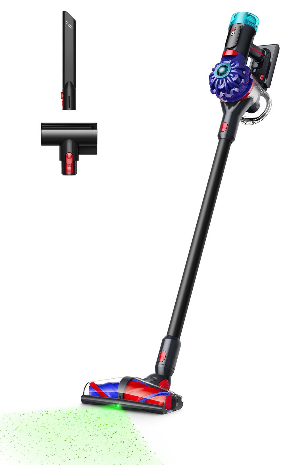 DYSON Akku-Hand-und Stielstaubsauger Dyson V10 Konical™ Schwarz/Blau, 465 W, beutellos