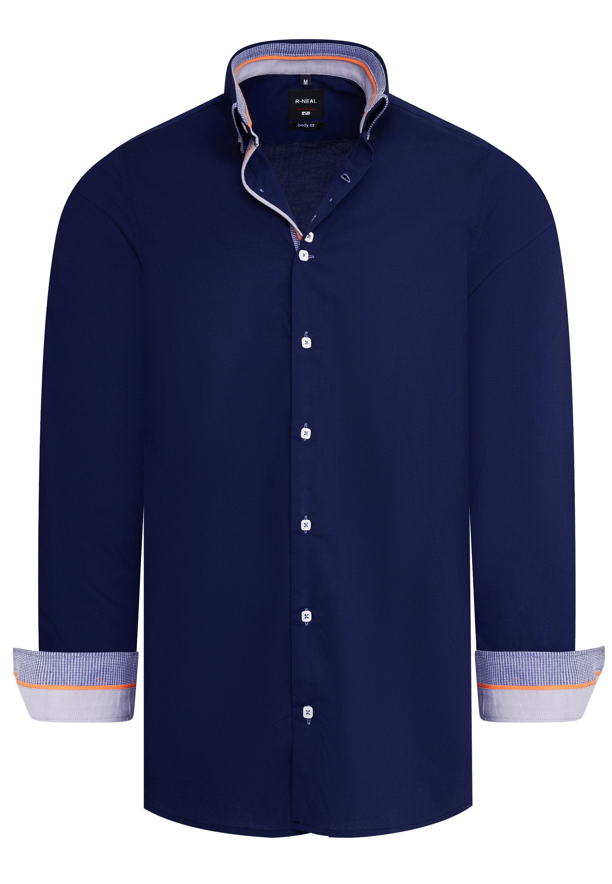 R-NEAL Businesshemd Herren Stretch Hemd Slim Fit Businesshemd Freizeit-Hemden